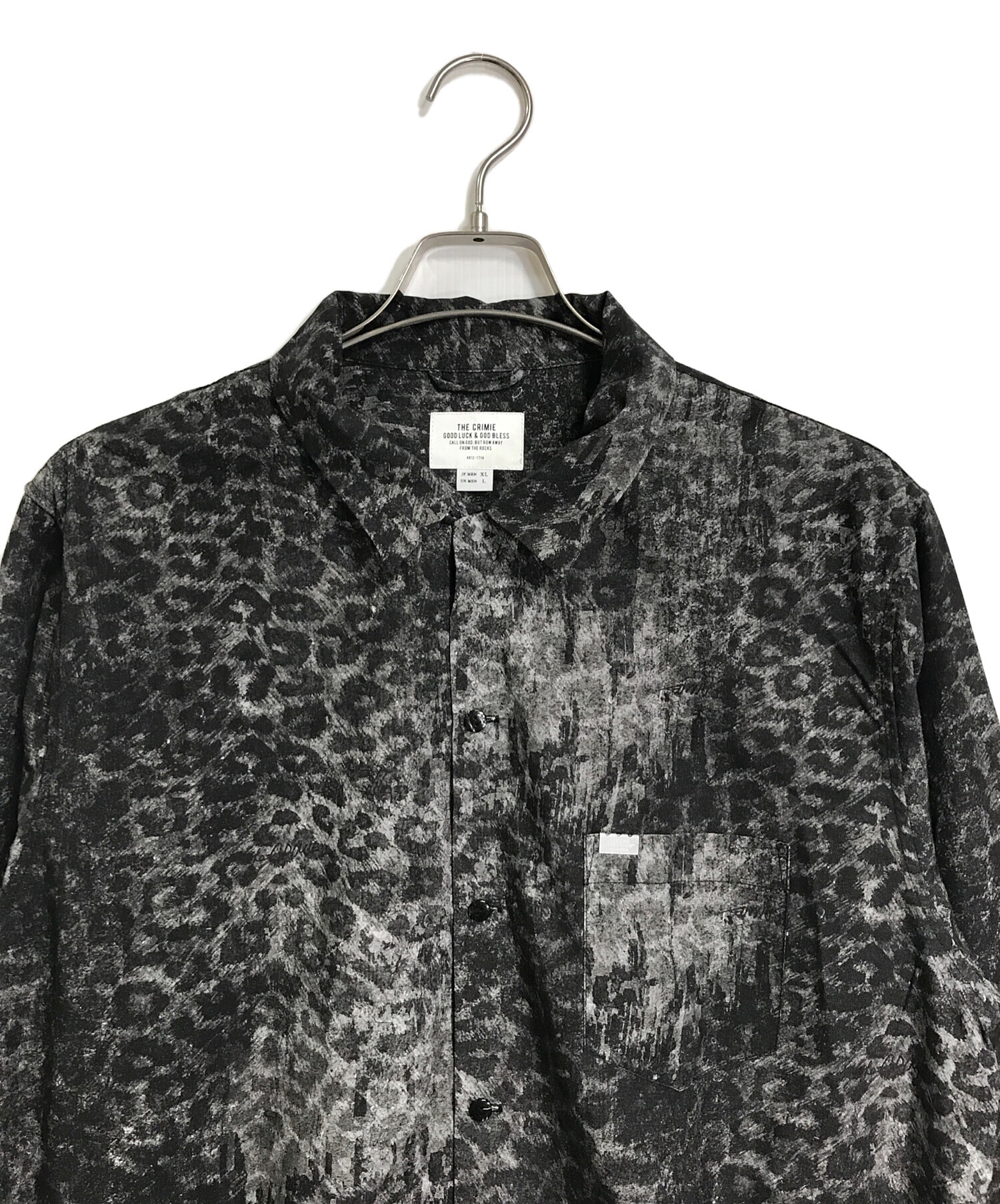 クライミー レオパード　ジャケット CRIMIE LEOPARD BOA JACKET BLACK/KHAKI(クラミー・レオパードボア