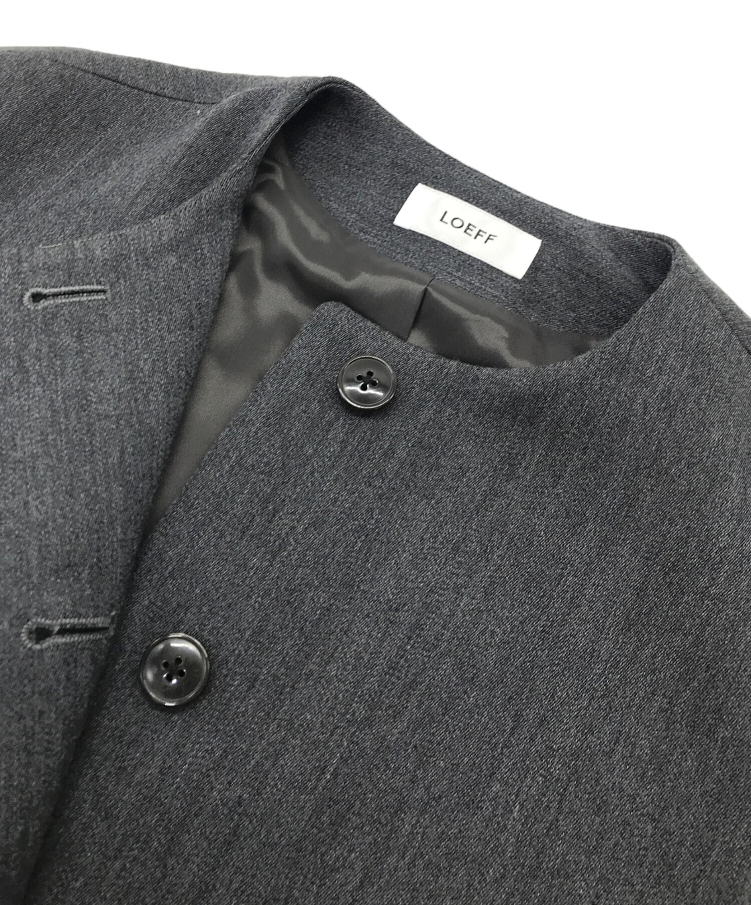 中古・古着通販】LOEFF (ロエフ) ポプリン ラウンドネック ベスト