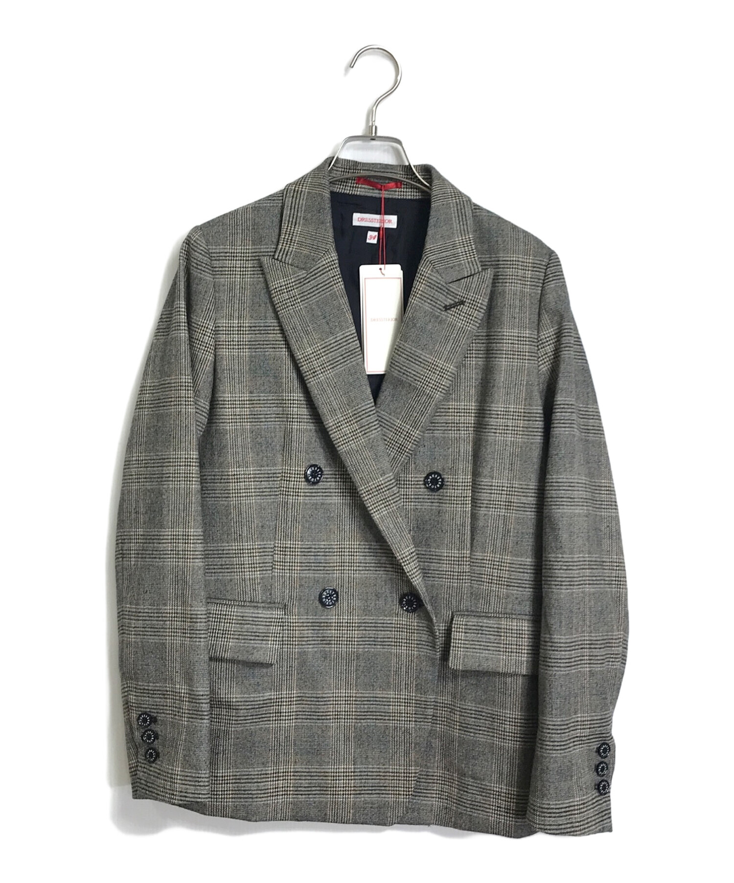 中古・古着通販】DRESSTERIOR (ドレステリア) グレンチェックダブル 