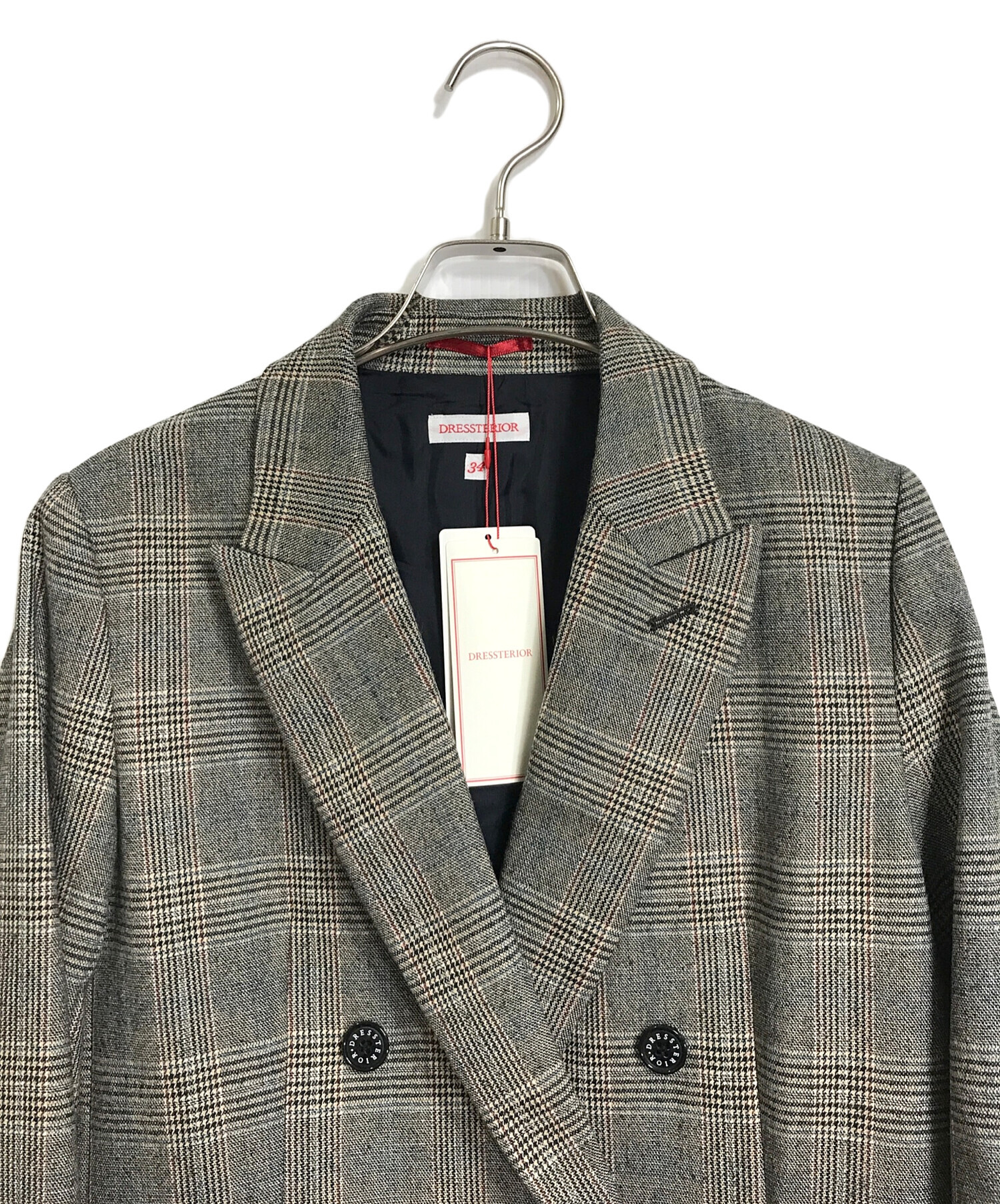 中古・古着通販】DRESSTERIOR (ドレステリア) グレンチェックダブル 
