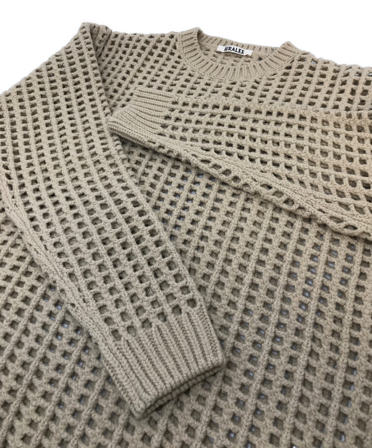 中古・古着通販】AURALEE (オーラリー) WOOL FELT YARN MESH ニット