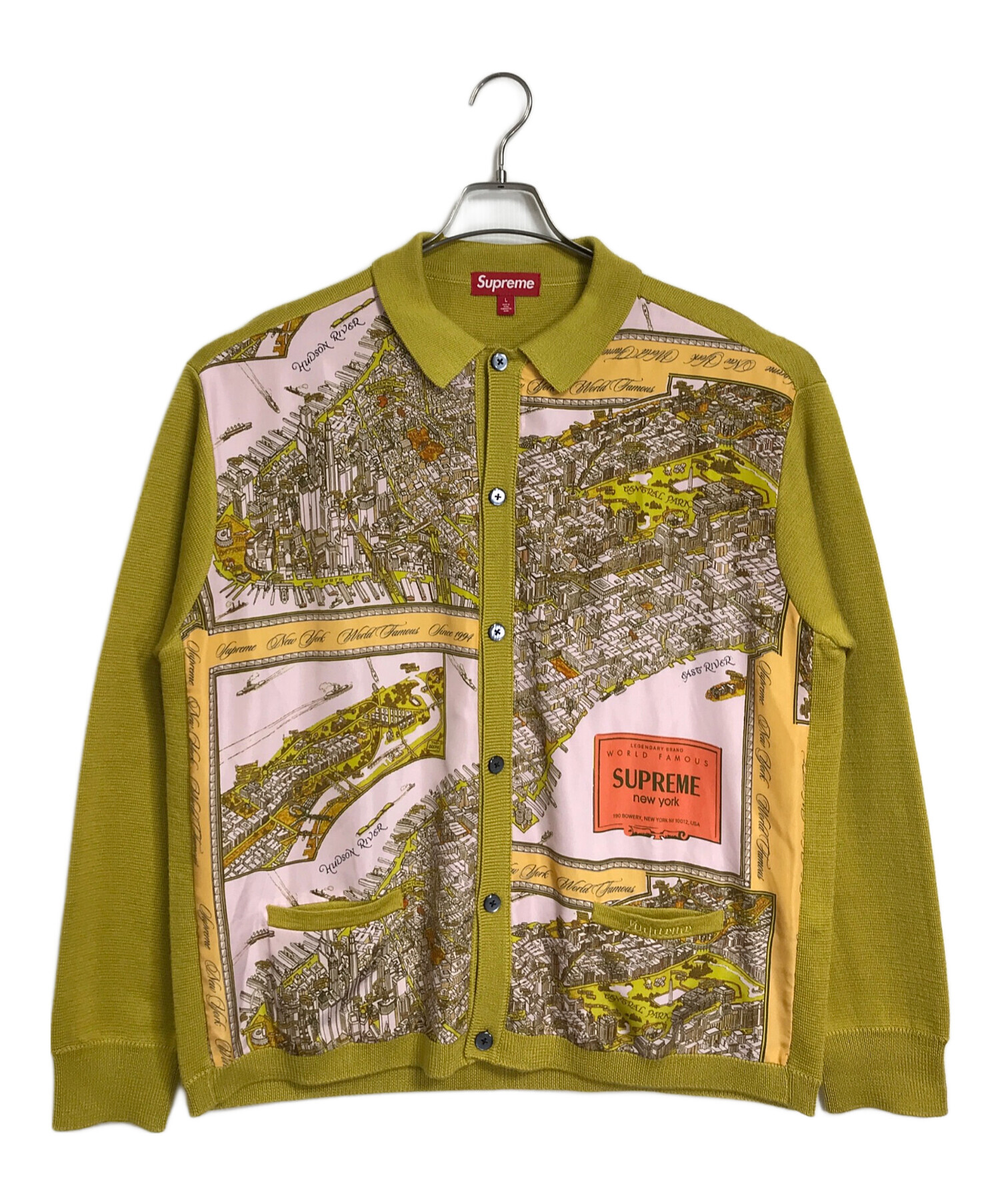 ハ*ル様 XL Supreme 23AW Silk Map Cardigan シ Supreme Silk Map Cardigan (FW23) - $178