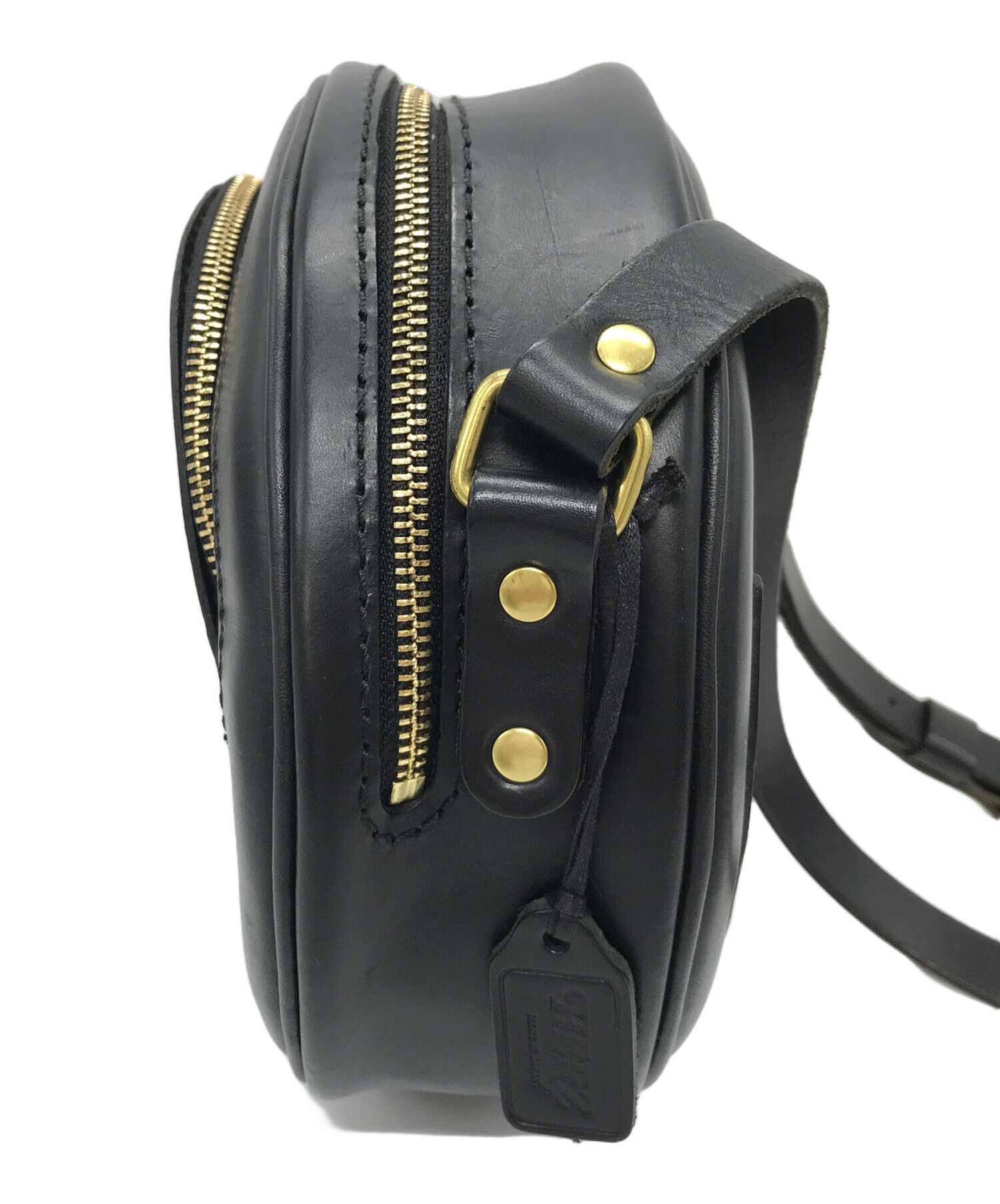 HERZ ブラウン レザーショルダーバッグ HERZ ヘルツ 本革 レザー ショルダーバッグ ブラウン系【中古