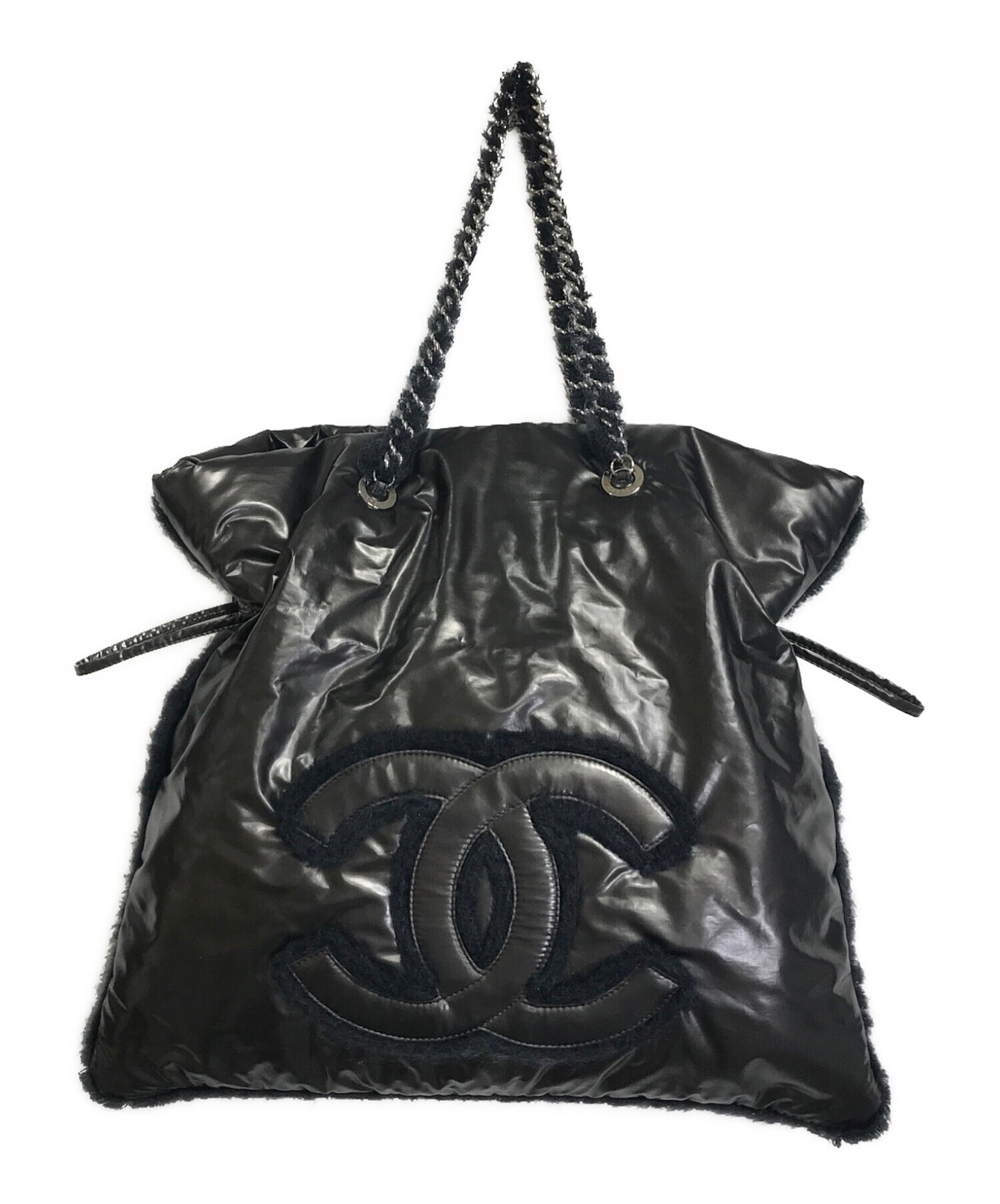 中古・古着通販】CHANEL (シャネル) ファー切替デカココマーク