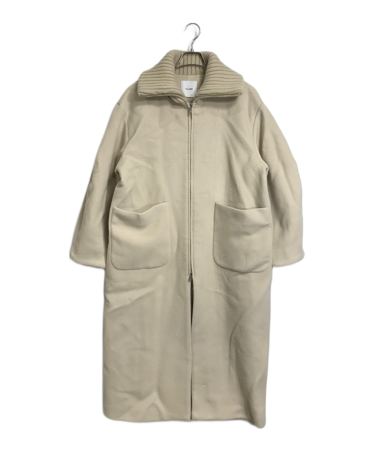 公式メーカー CLANE RIB COLLAR WOOL LONG COAT 【公式通販】