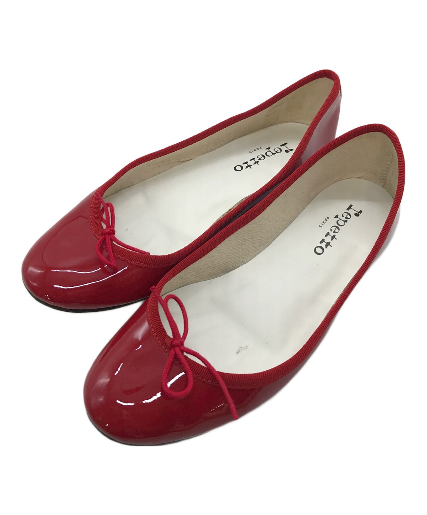 【未使用】 repetto レペット バレエシューズ フラットパンプス エナメル 中古・古着通販】Repetto (レペット) エナメルバレエシューズ フラット