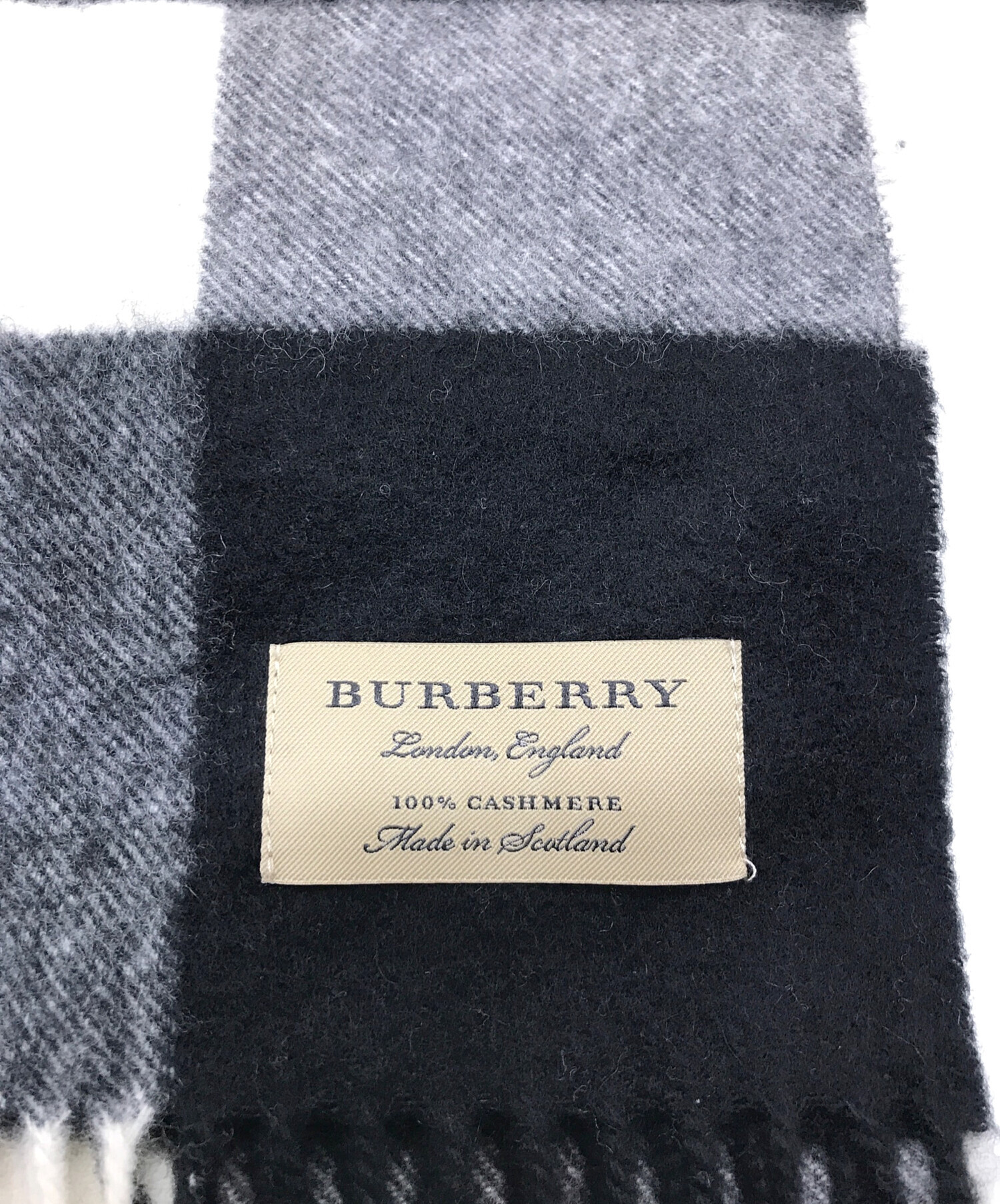 中古・古着通販】BURBERRY (バーバリー) カシミヤマフラー チェック