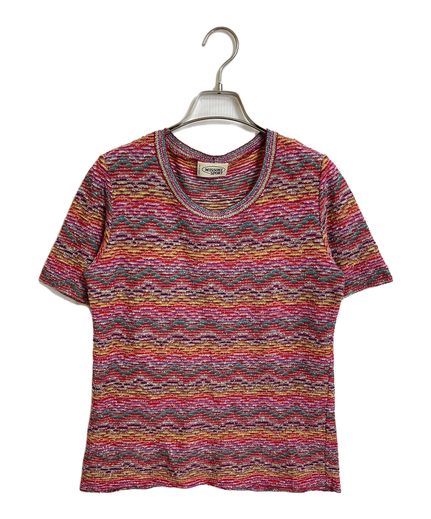 中古・古着通販】MISSONI (ミッソーニ) 総柄半袖ニット マルチカラー 