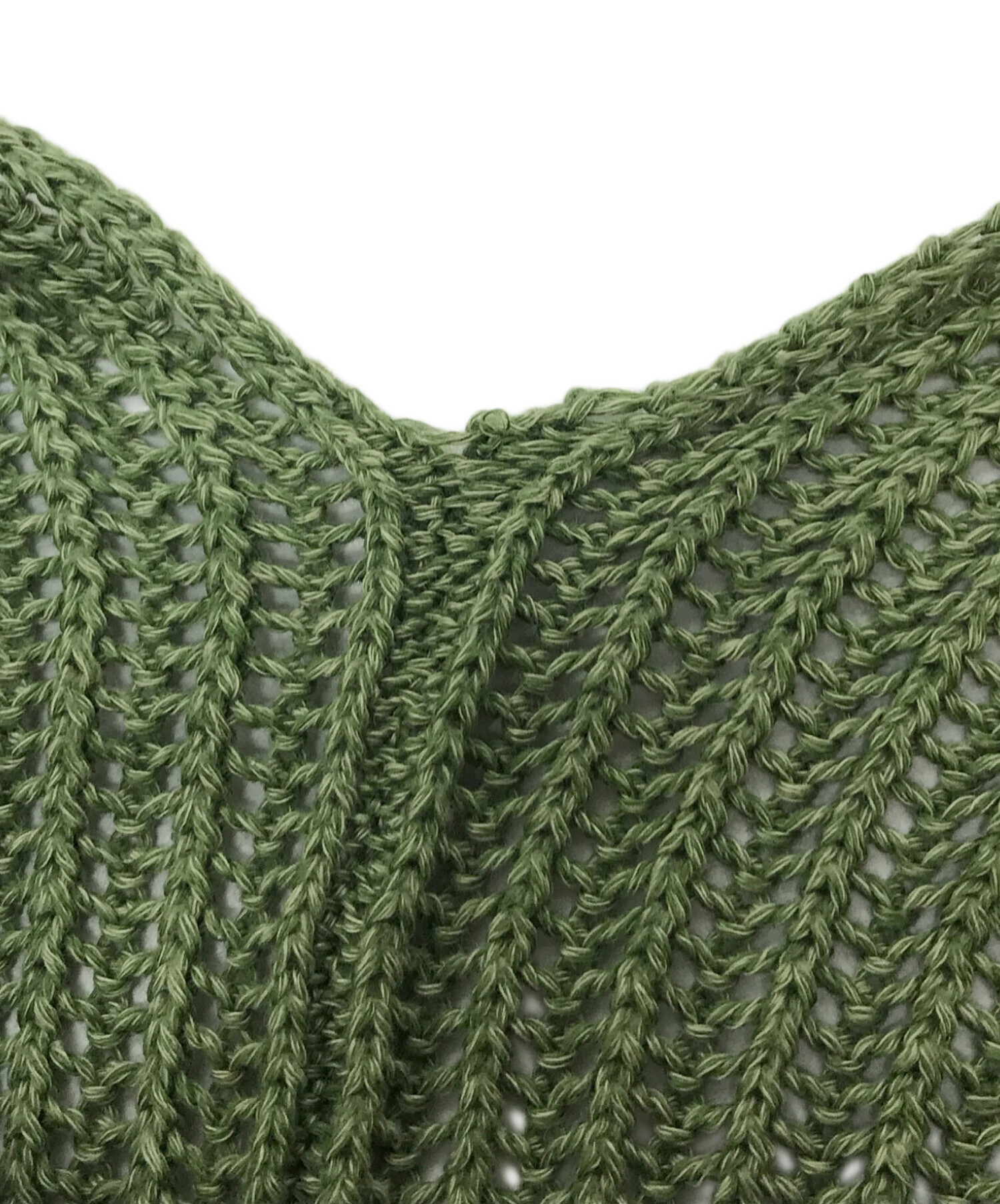 soduk新作ニット(グリーン) 中古・古着通販】soduk (スドーク) メッシュニット デザインニット