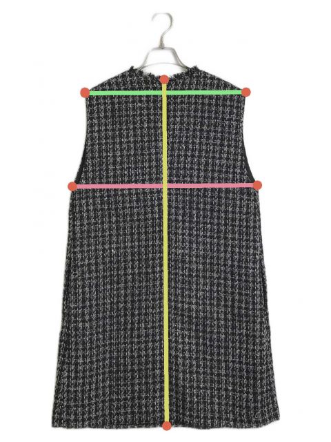 中古・古着通販】CADUNE (カデュネ) ツイードミニジャンスカ ブラック