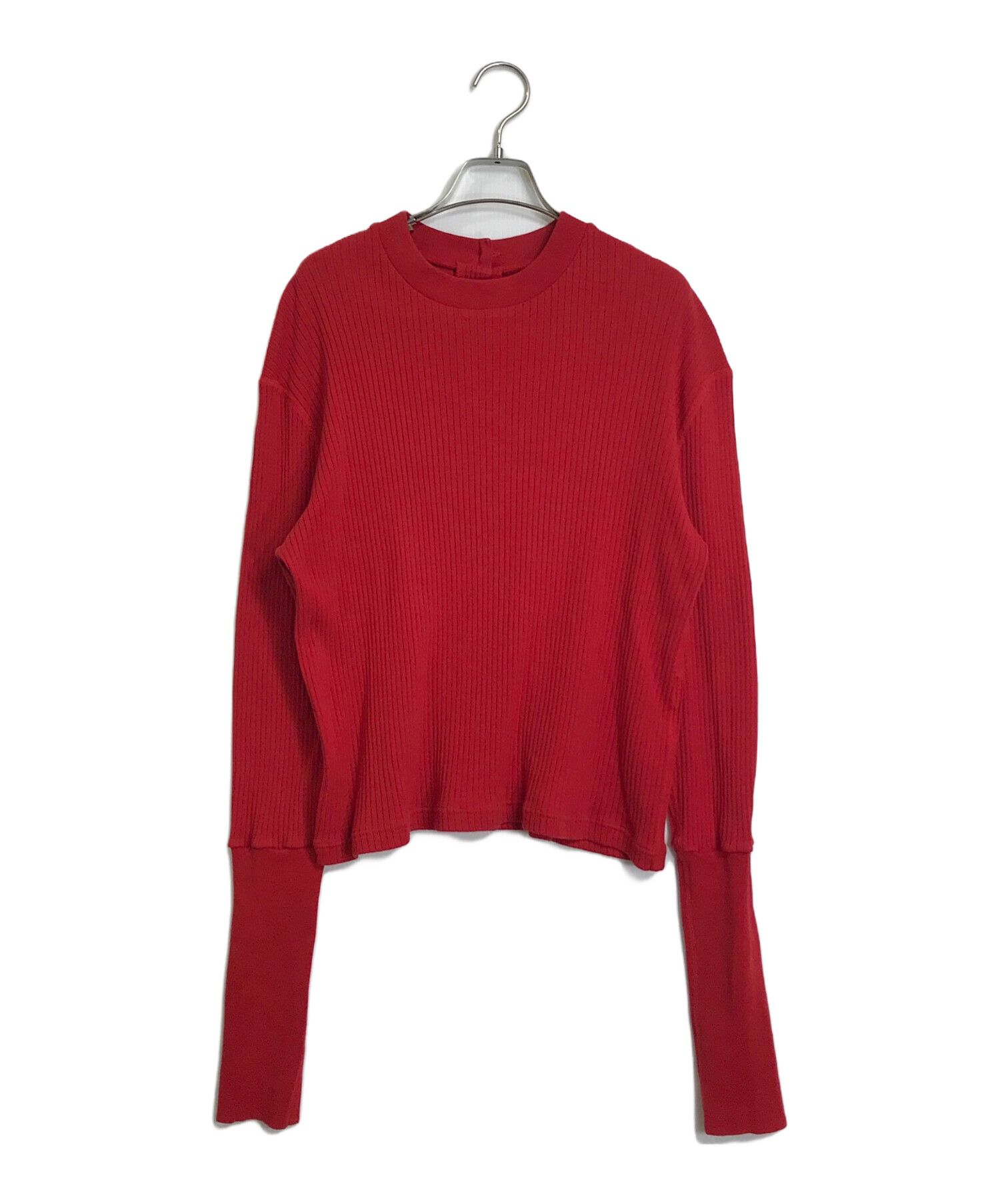 中古・古着通販】MEYAME (メヤメ) FRONT AND BACK RIB PULLOVER レッド