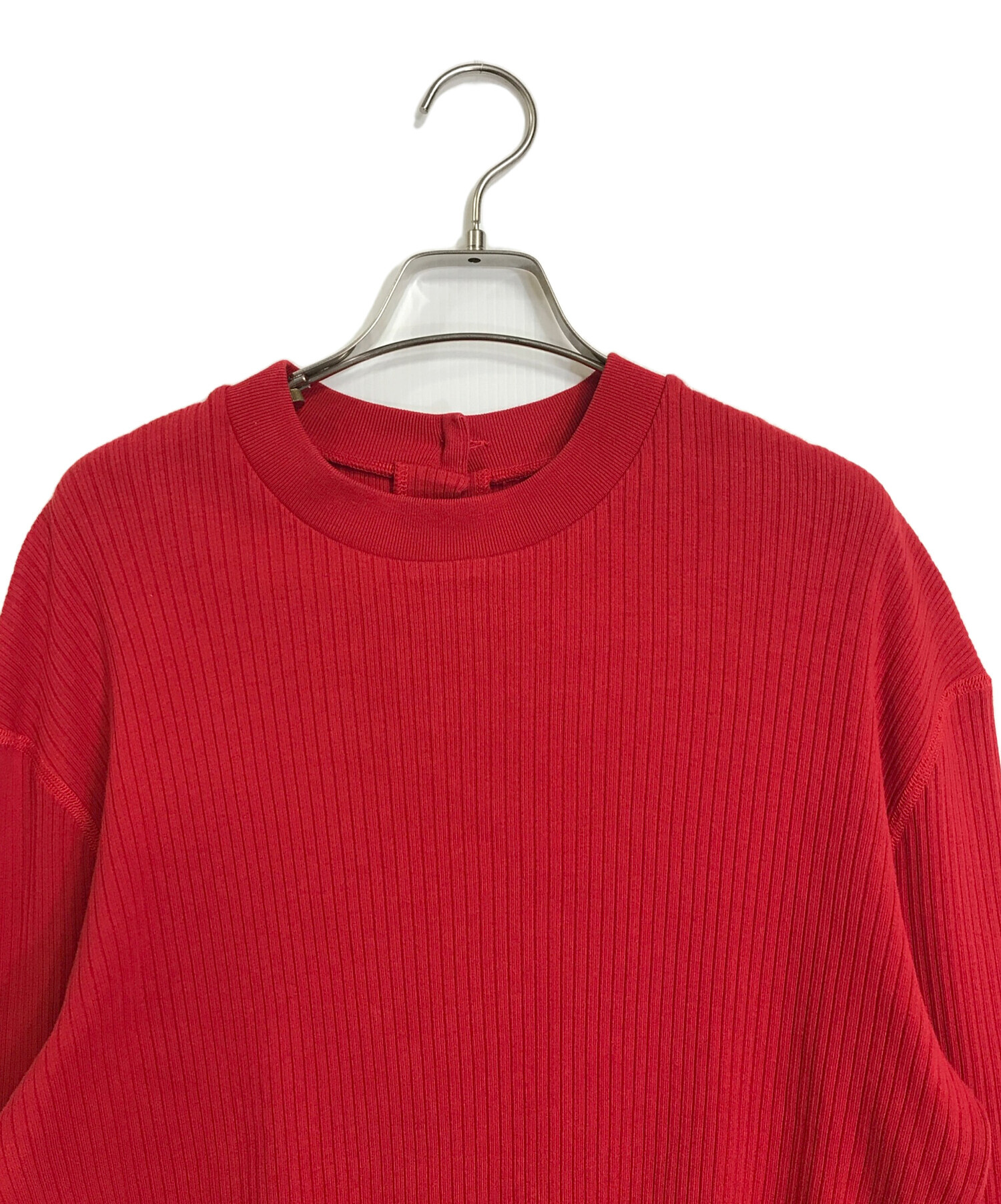 中古・古着通販】MEYAME (メヤメ) FRONT AND BACK RIB PULLOVER レッド