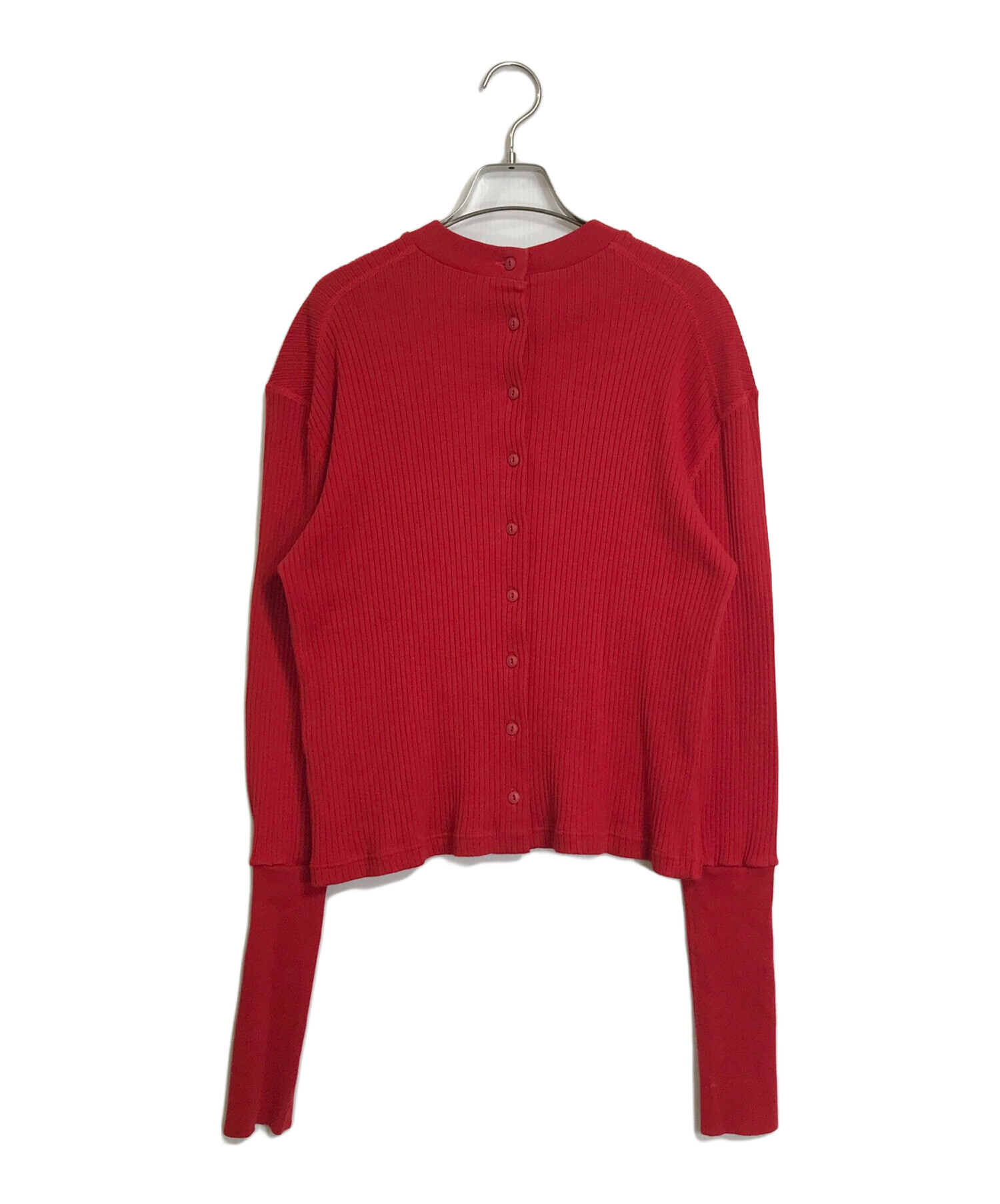 中古・古着通販】MEYAME (メヤメ) FRONT AND BACK RIB PULLOVER レッド