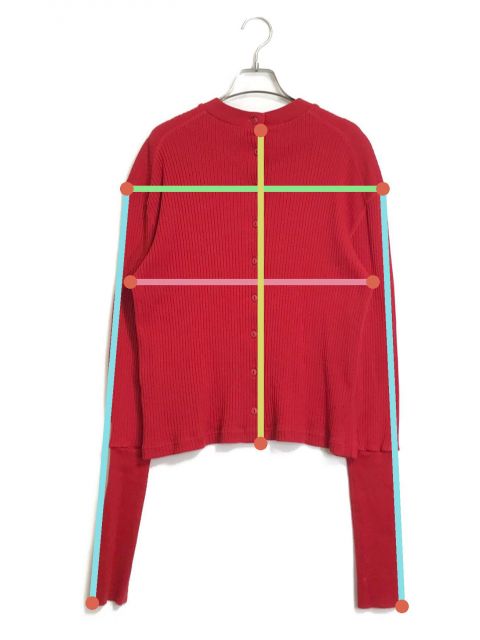 中古・古着通販】MEYAME (メヤメ) FRONT AND BACK RIB PULLOVER レッド