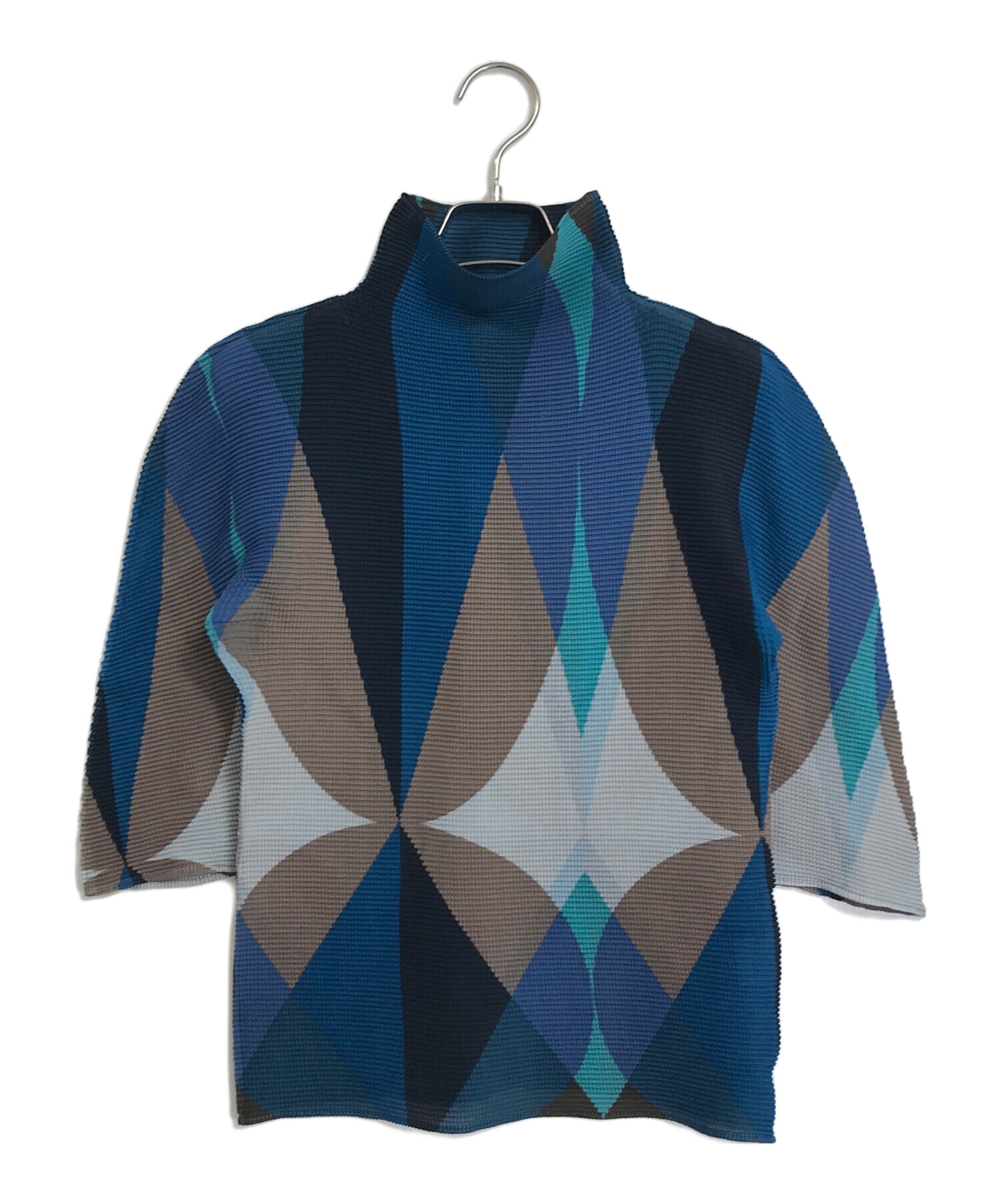 me ISSEY MIYAKE ブラウス -(XS位) 【古着】【中古】 中古・古着通販】me ISSEY MIYAKE (ミーイッセイ ミヤケ) 総柄ボックス
