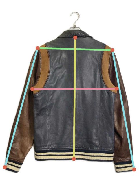 中古・古着通販】glamb (グラム) スタジアムダブルライダース