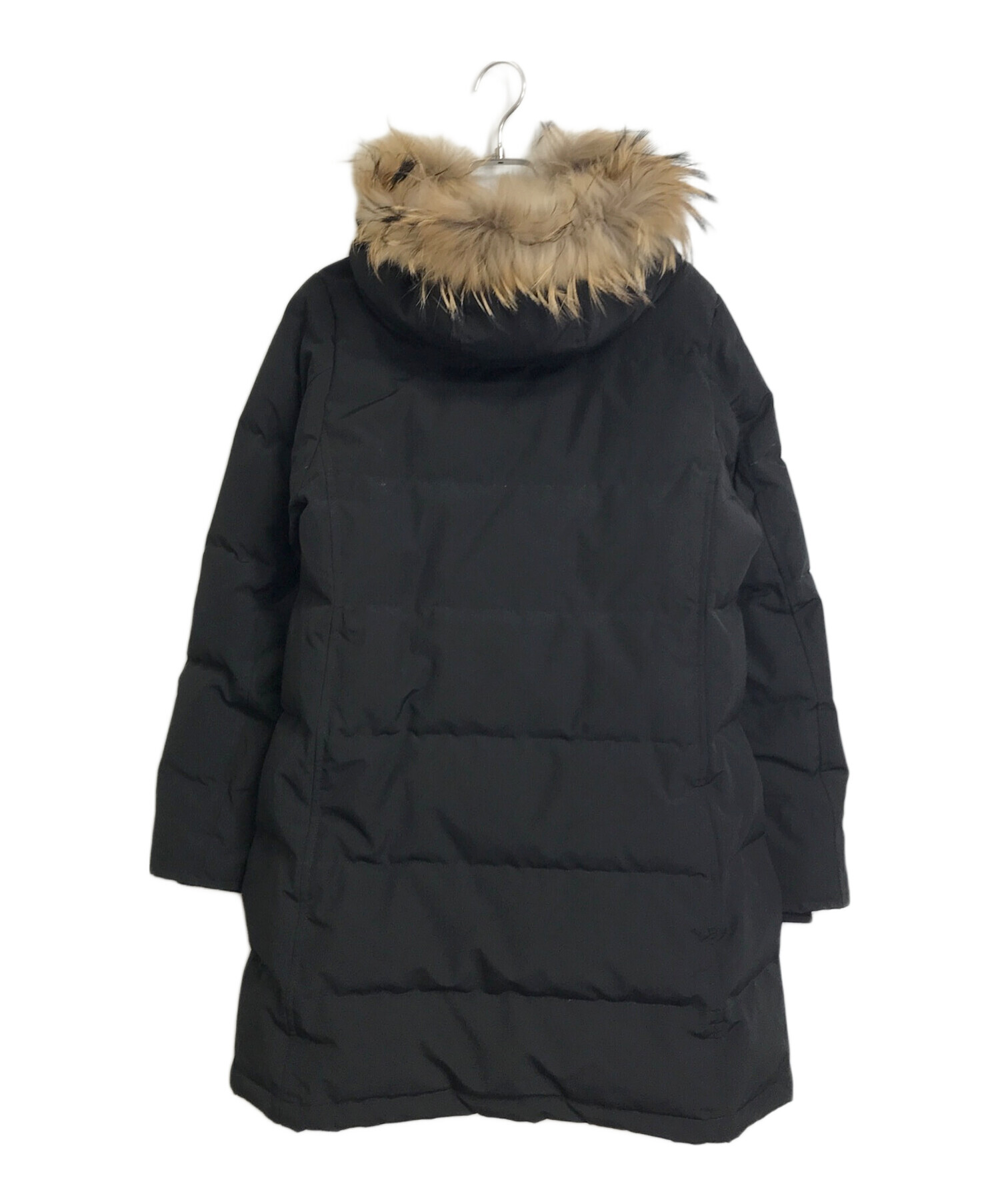 ダントン タッサーダウン ロングダウンコート フード 黒 レディース 36 Danton 「DANTON」 ダウンコート S ブラック レディース