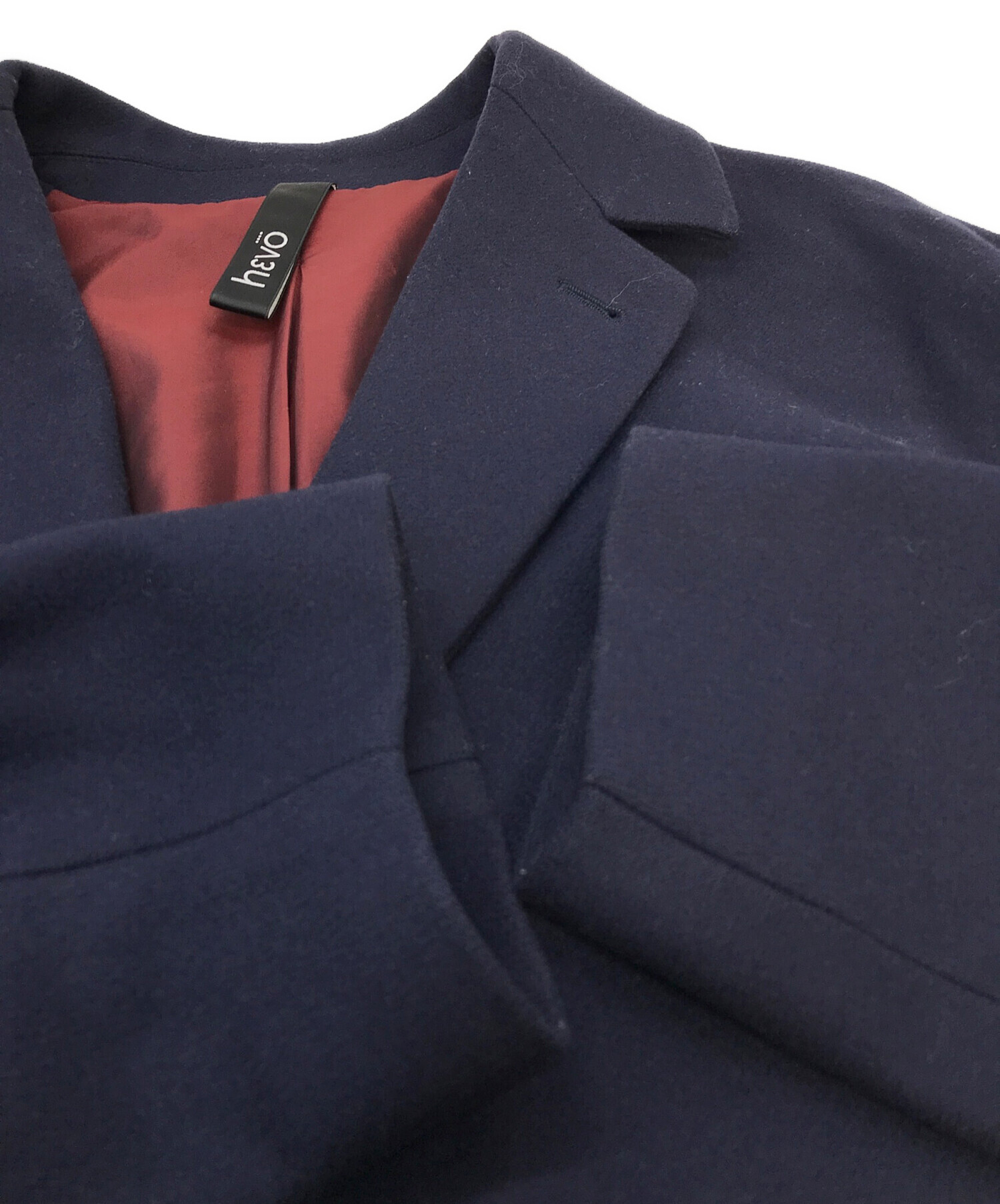 中古・古着通販】Hevo (イーヴォ) チェスターコート ネイビー サイズ