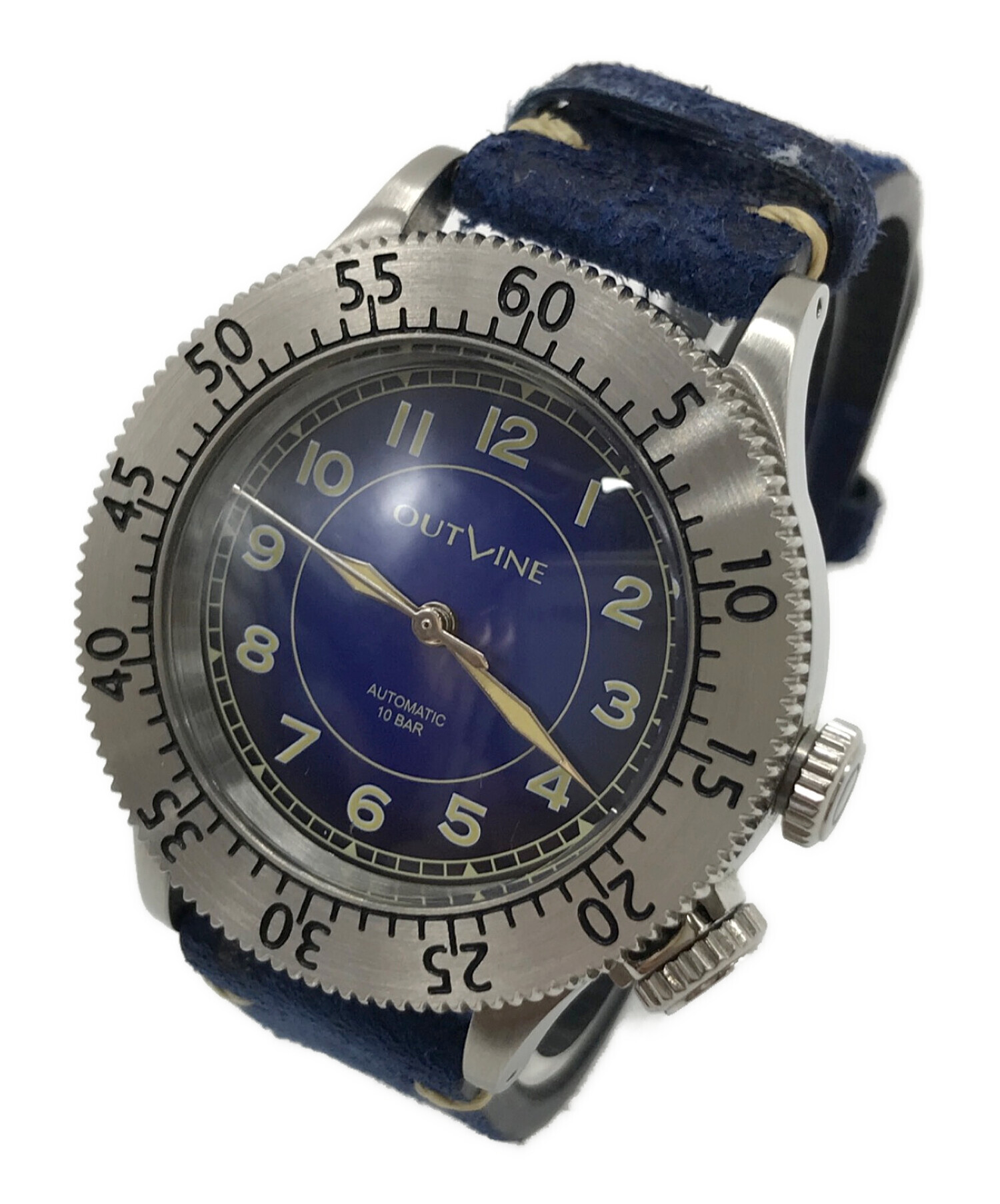 中古・古着通販】OUTLINE (アウトライン) 腕時計 ブルー×シルバー