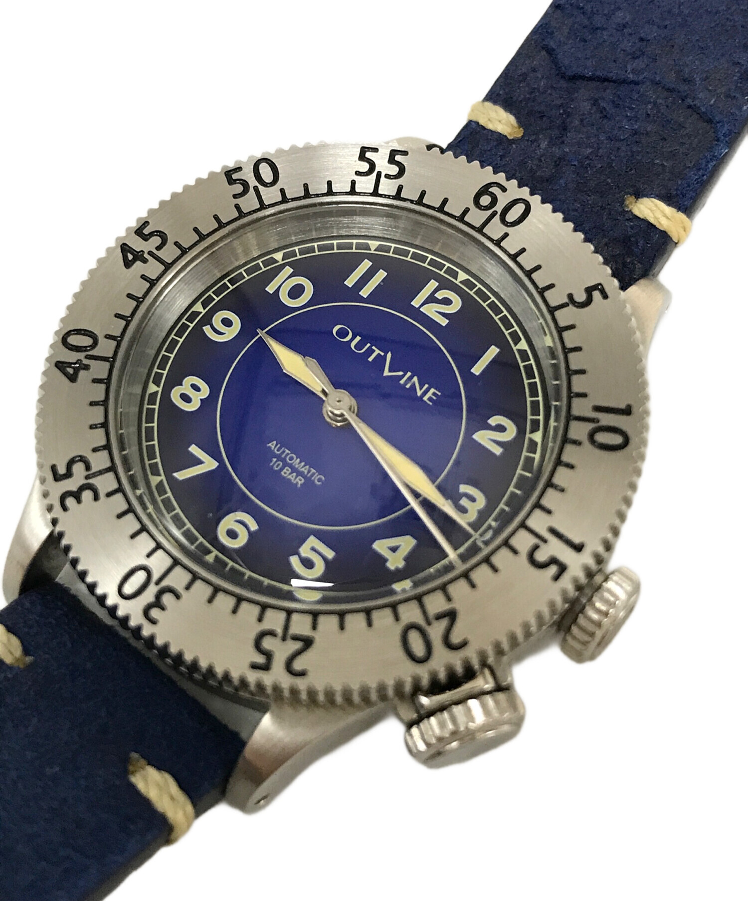 中古・古着通販】OUTLINE (アウトライン) 腕時計 ブルー×シルバー