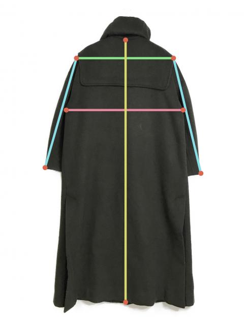 中古・古着通販】PINUE (ピヌエ) ロングダッフルコート グリーン