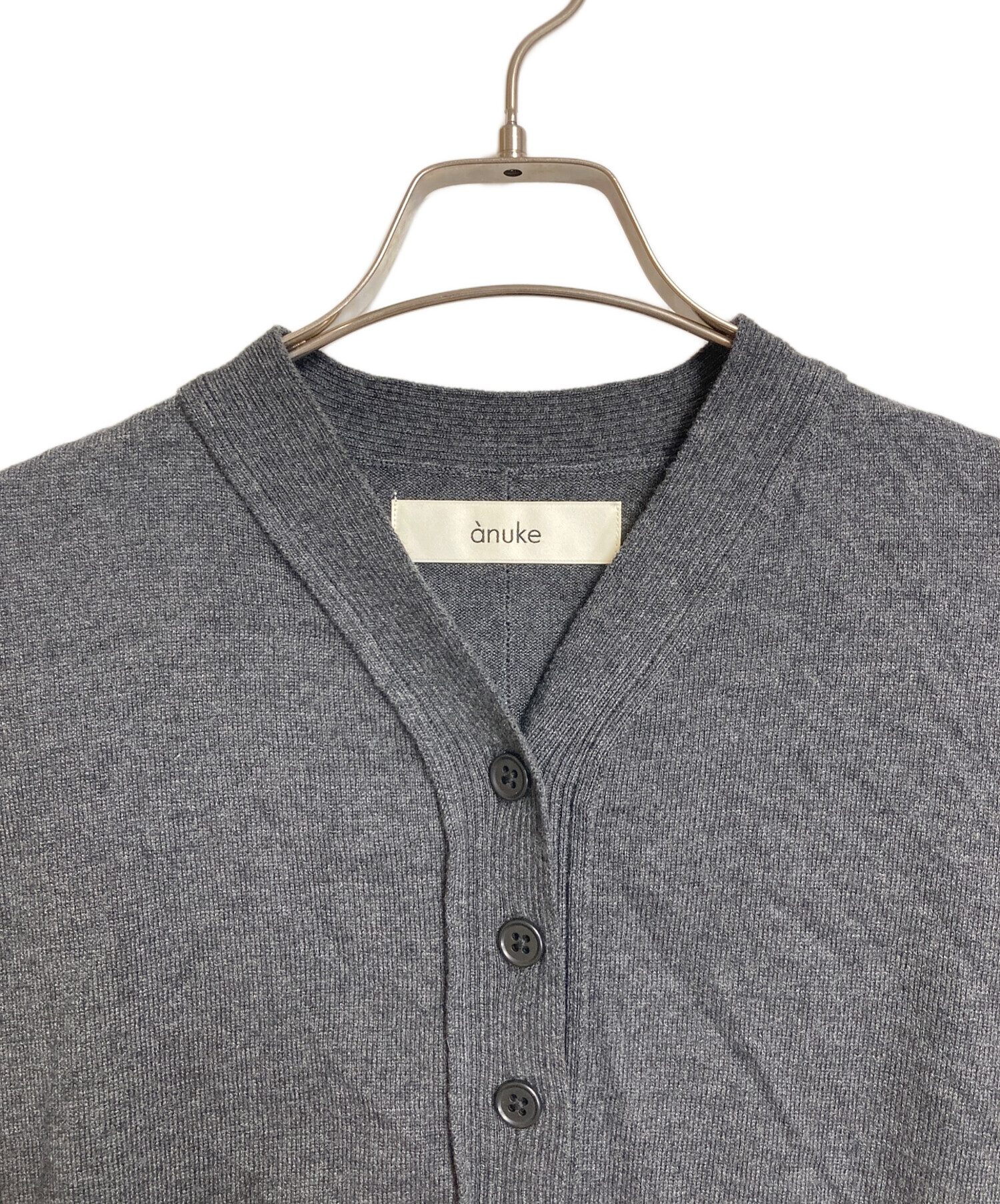 anuke short knit cardigan グレー anuke short knit cardigan グレー
