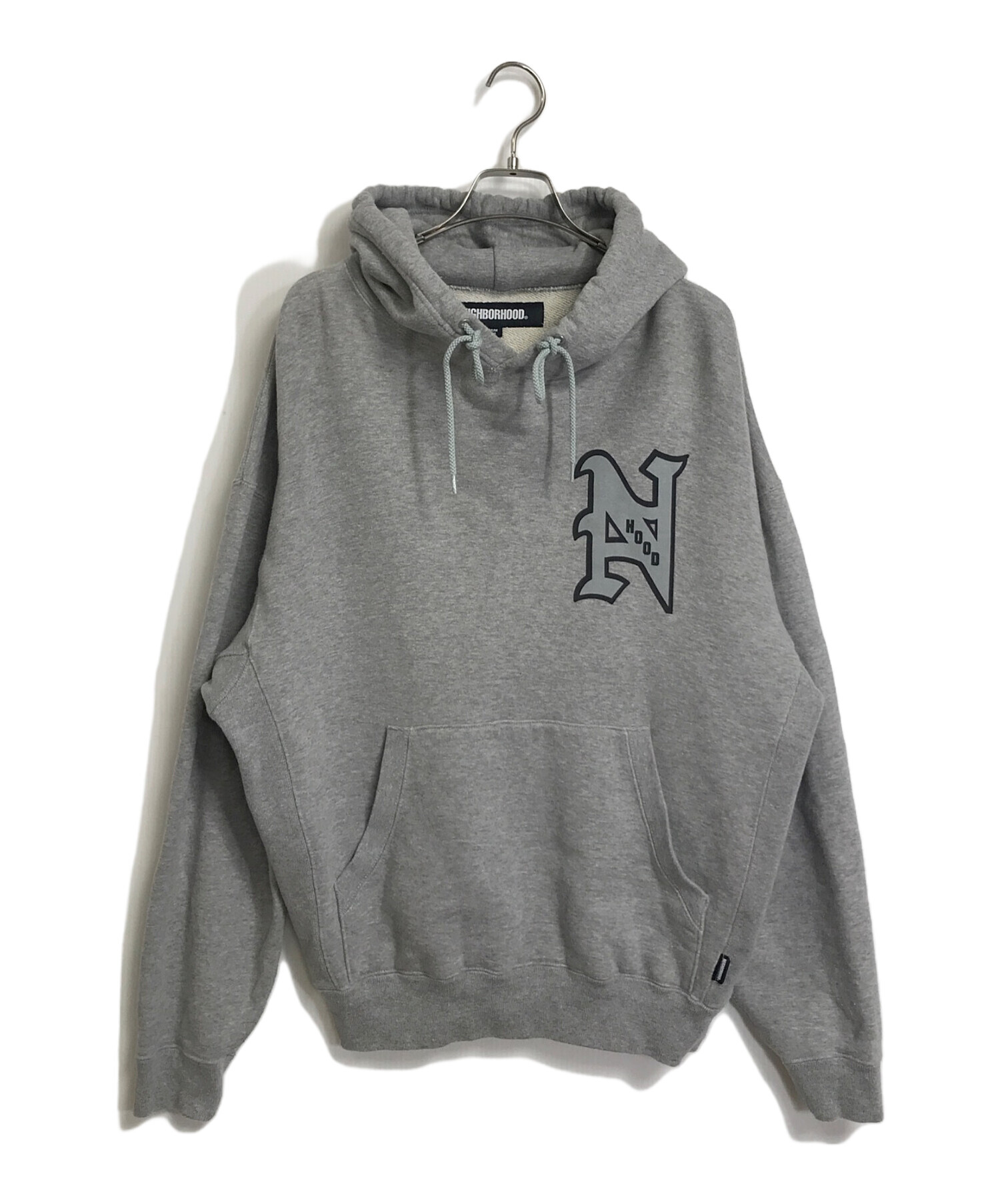 【美品】NEIGHBORHOOD 高級パーカー プリントロゴ グレー 古着 L 中古・古着通販】NEIGHBORHOOD (ネイバーフッド) 22AW Nロコゴ