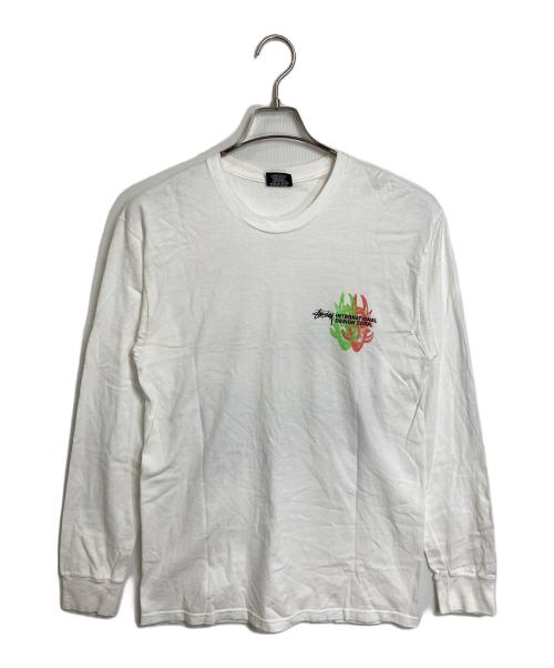 Stussy ロゴ　プリント　タイダイ　サーマルカットソー　長袖　tシャツ　古着 Stussy ロゴプリントタイダイサーマルカットソー長袖tシャツ古着