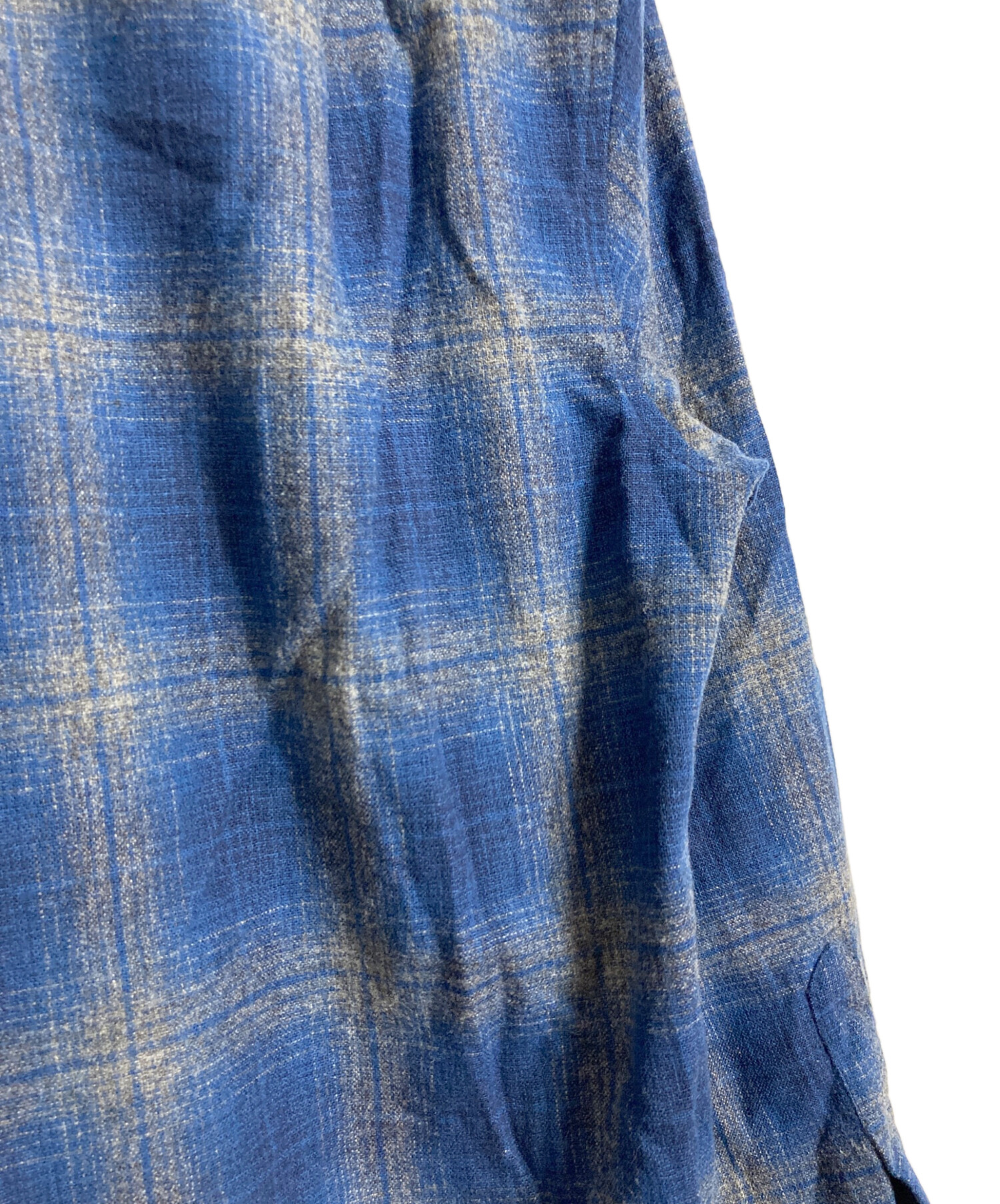 ちんあなご PENDLETON オンブレチェック 青系 ボードシャツ PENDLETON