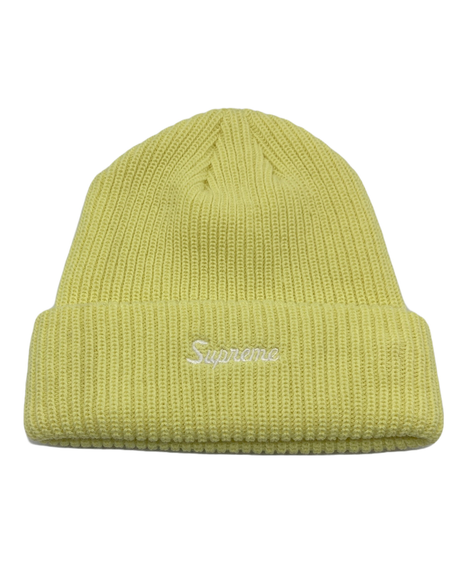 Supreme ニット帽　スクリプトロゴ　イエロー　黄色　野村周平着用モデル Supreme ニット帽 スクリプトロゴ イエロー 黄色 野村周平着用モデル