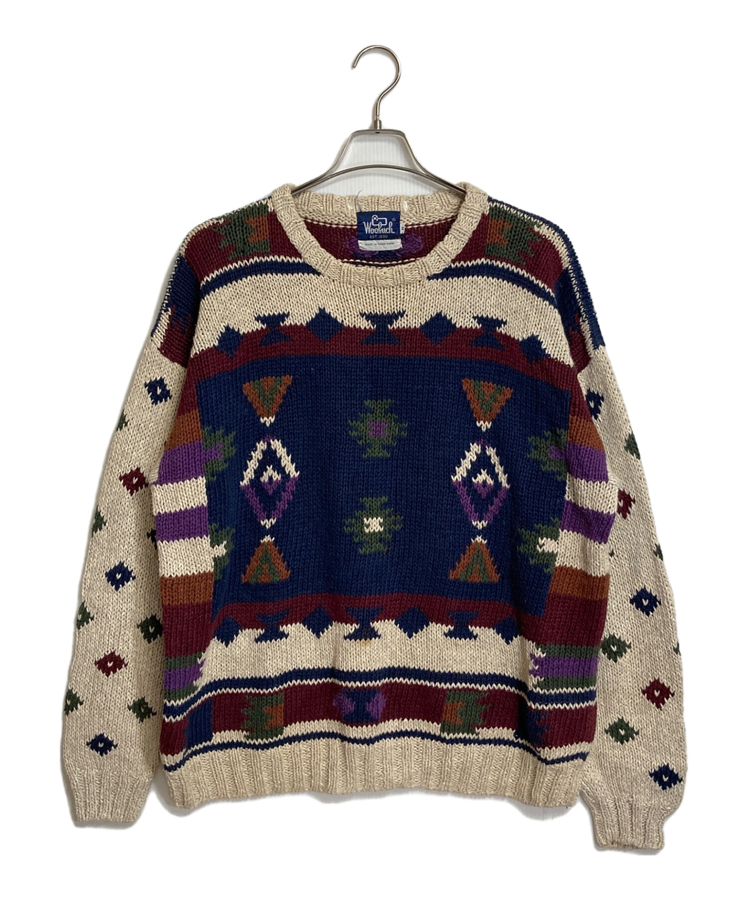 中古・古着通販】WOOLRICH (ウールリッチ) 【古着】90'Sハンドニット