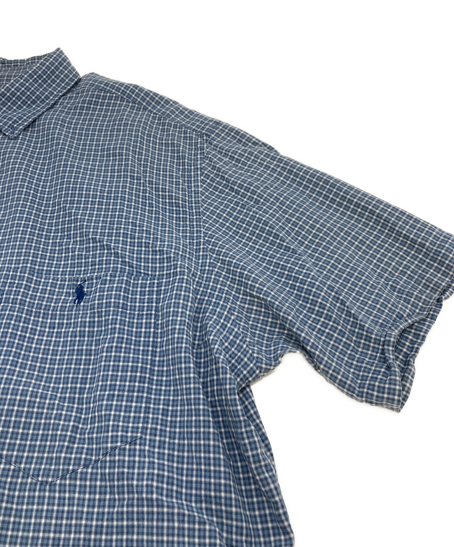 ラルフローレン　リメイク　チェックシャツ　古着　再構築　クロップド　ポニー 中古・古着通販】POLO RALPH LAUREN (ポロ・ラルフローレン