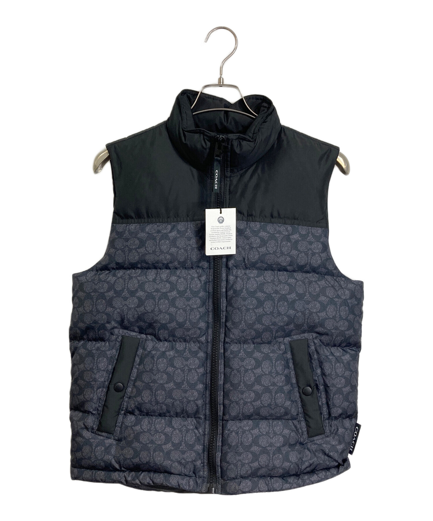 中古・古着通販】COACH (コーチ) シグネチャー ダウン ベスト ブラック