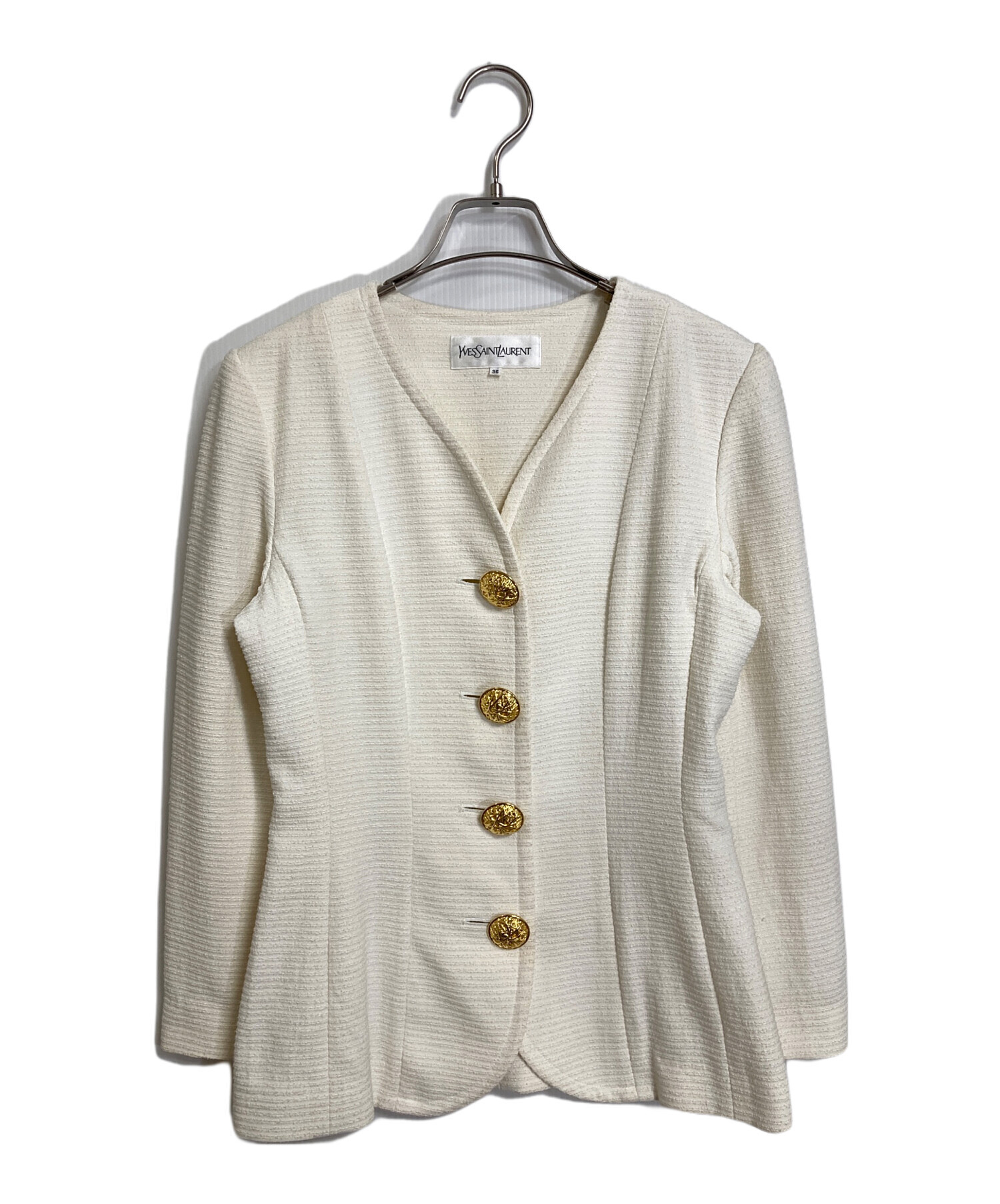 中古・古着通販】Yves Saint Laurent (イヴサンローラン) ノーカラー 