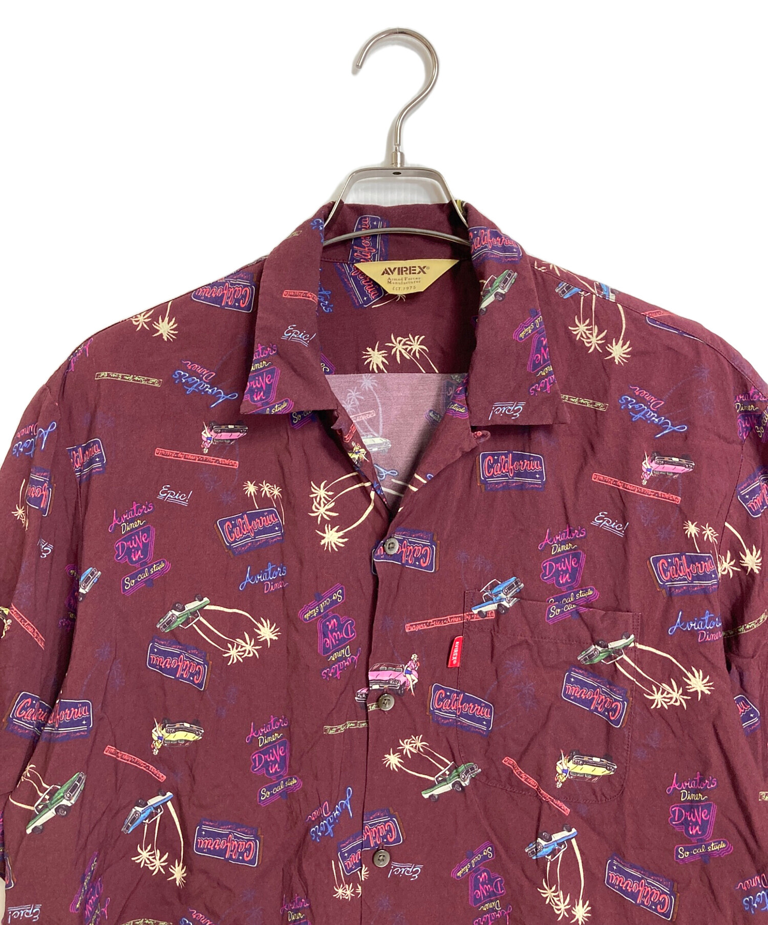 中古・古着通販】AVIREX (アヴィレックス) アロハシャツ 柄シャツ バー 