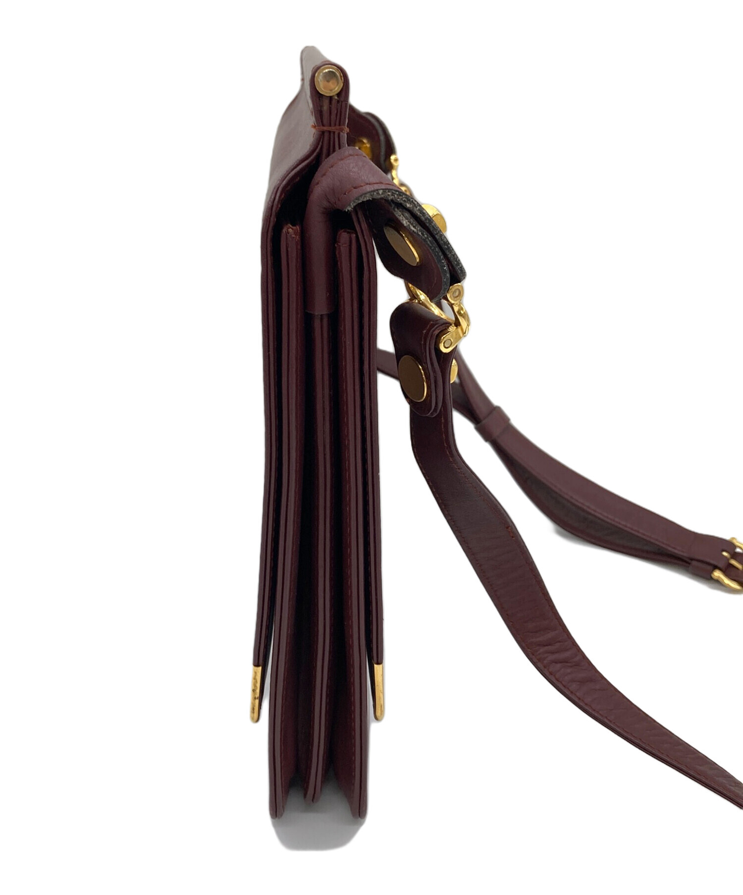 中古・古着通販】Cartier (カルティエ) レザーショルダーバッグ