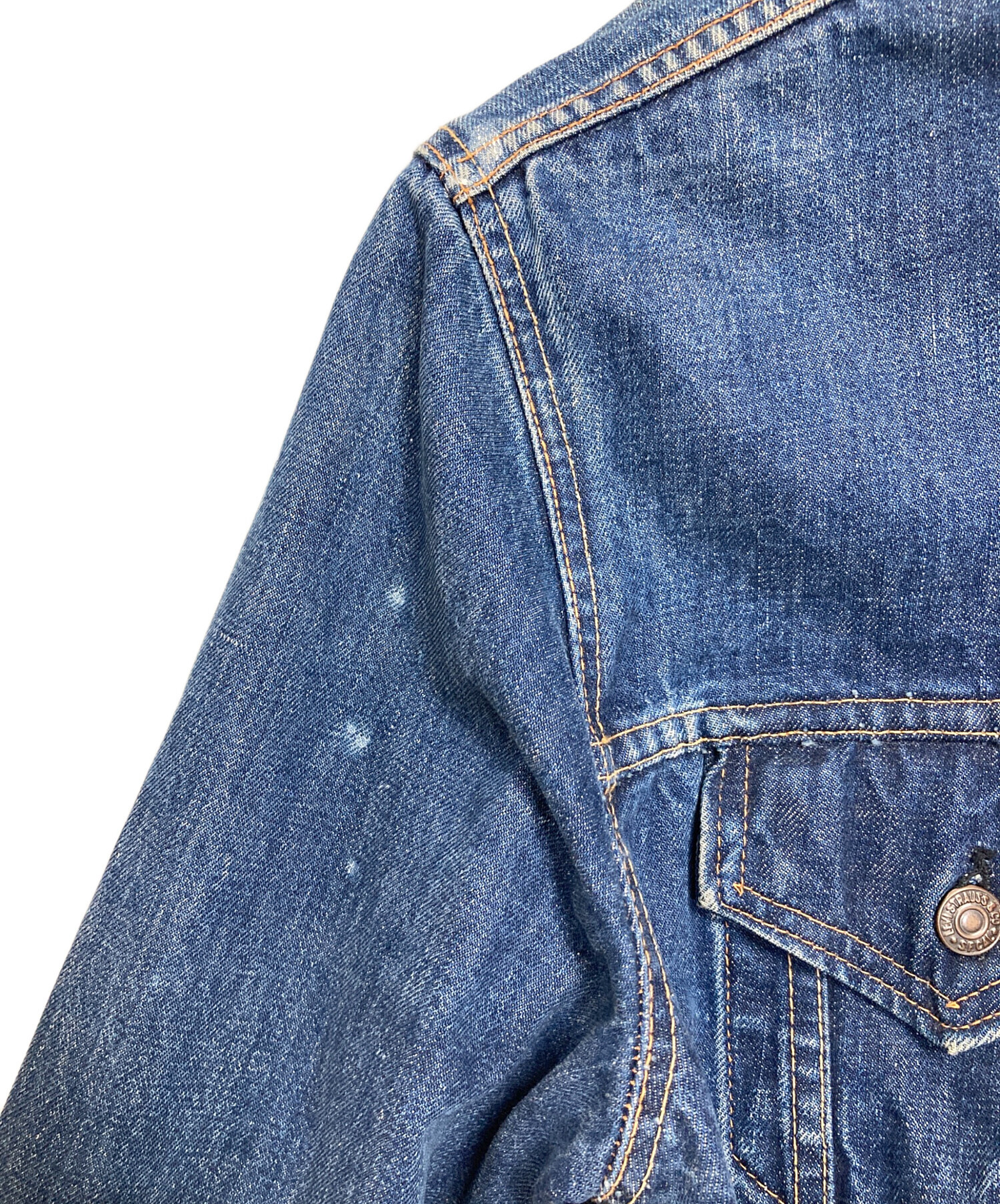 ヴィンテージ Levi's デニムブルー Gジャン サードUSA ボタン裏522