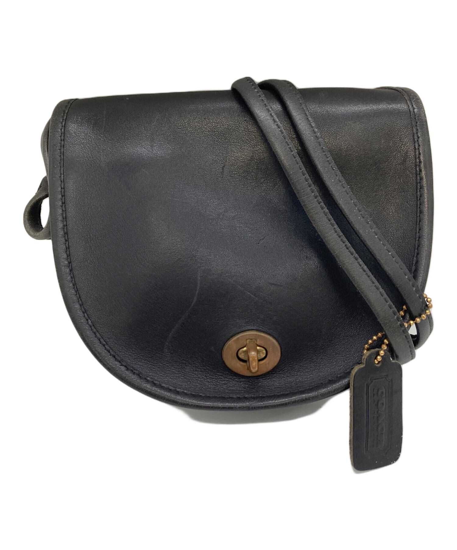 中古・古着通販】COACH (コーチ) ターンロックレザーショルダー 中古・古着通販】COACH (コーチ) ターンロックレザーショルダー