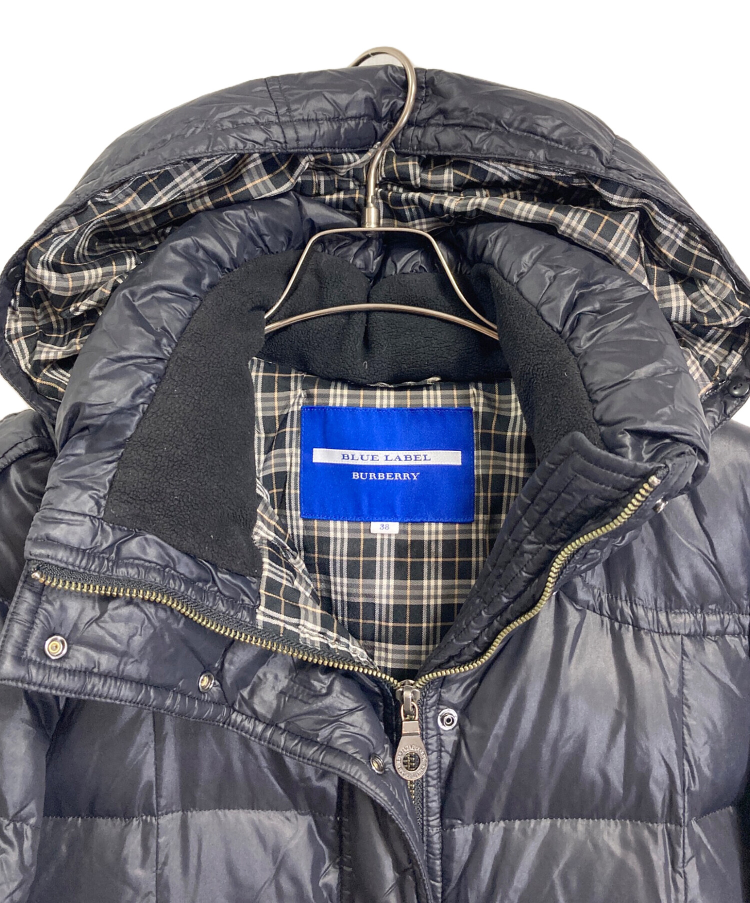 BURBERRY BLUE LABEL ダウンコート 38 バーバリーブルーレーベル
