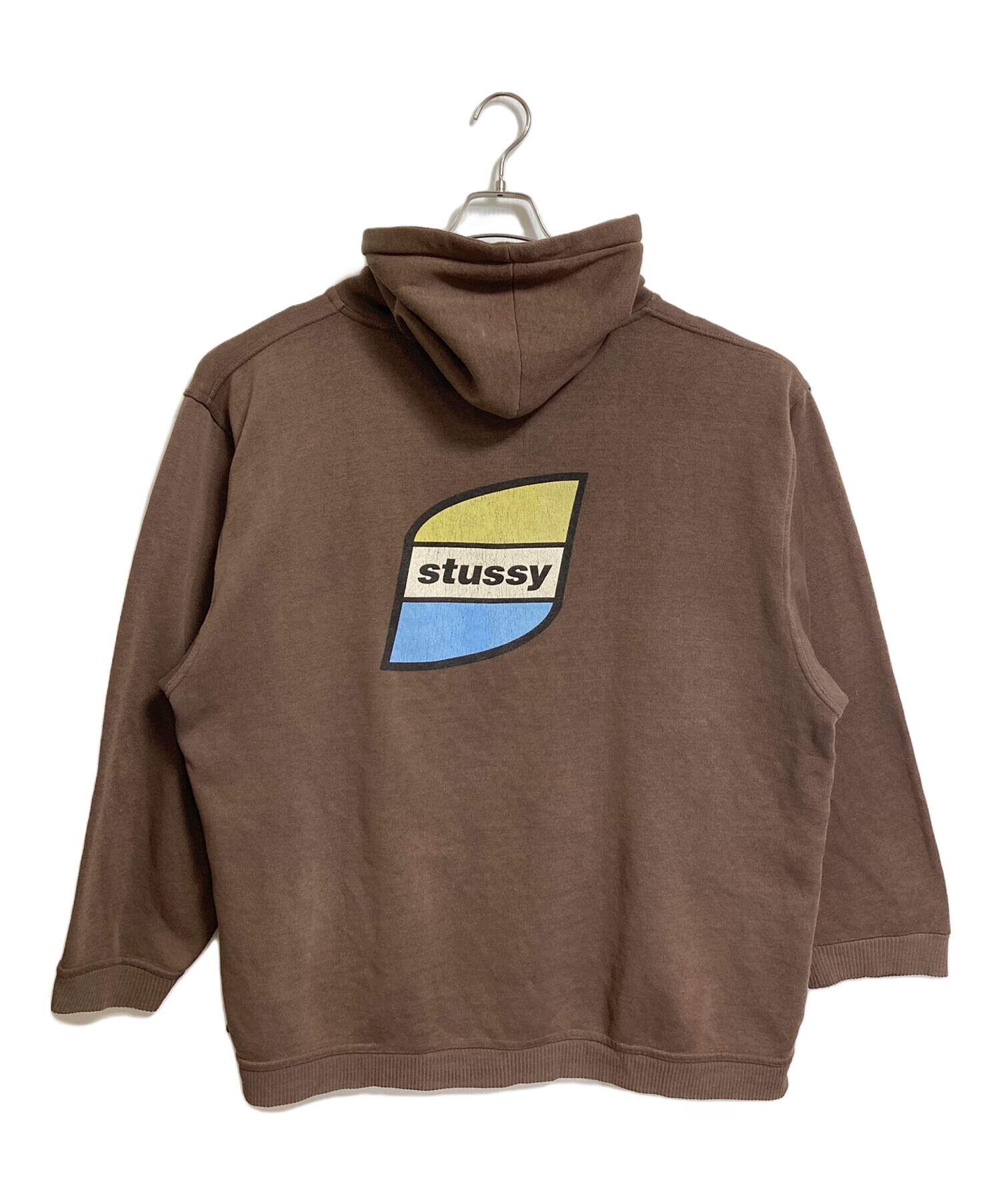 90s OLD STUSSYパーカーフーディ鬼フェード USA製 紺タグ 中古・古着通販】stussy (ステューシー) 【古着】90's両面プリント