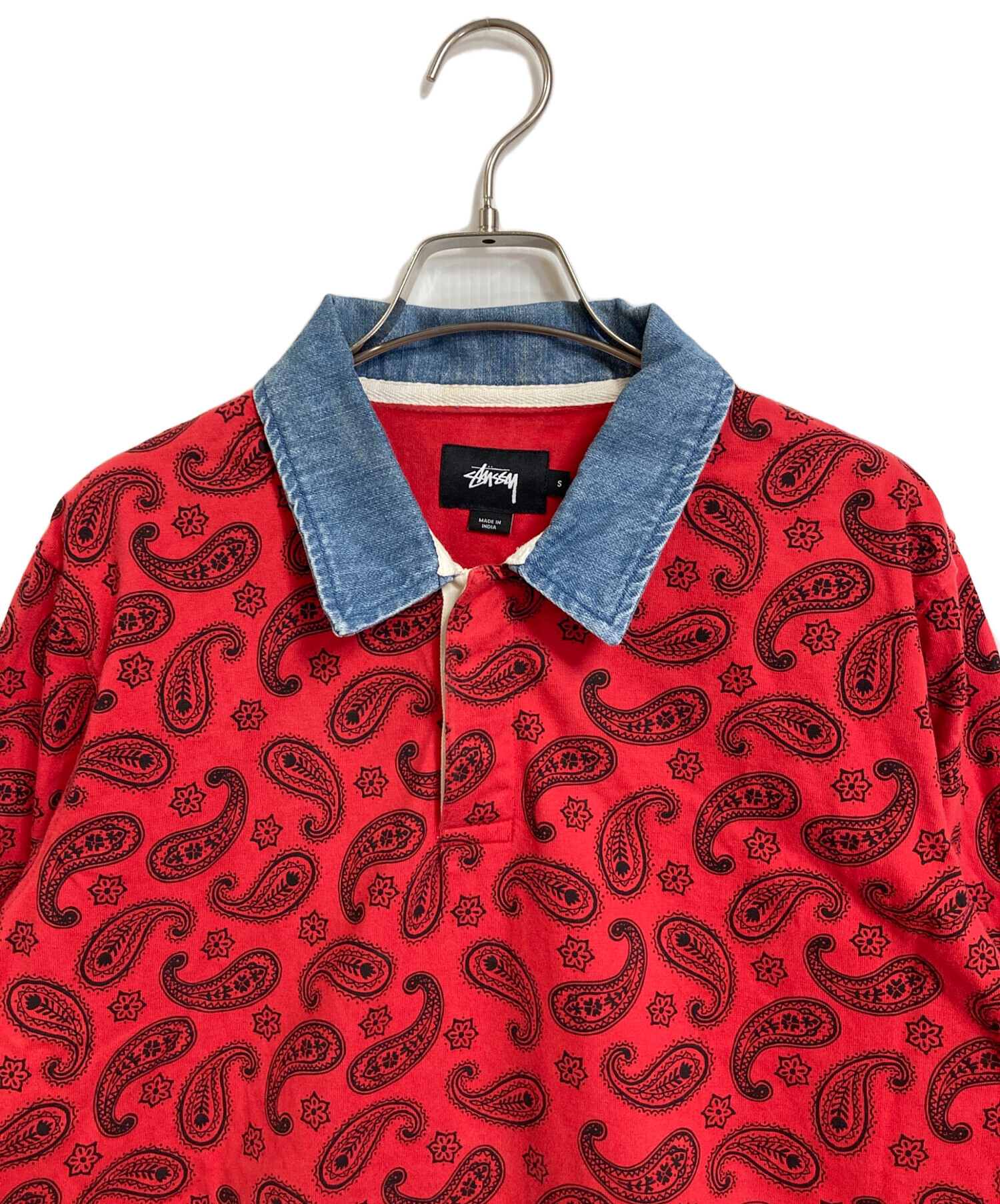stussy　ラガーシャツ　Mサイズ STUSSY HO'25】Stussy Pin Striped Rugby ラガーシャツ (STUSSY/シャツ