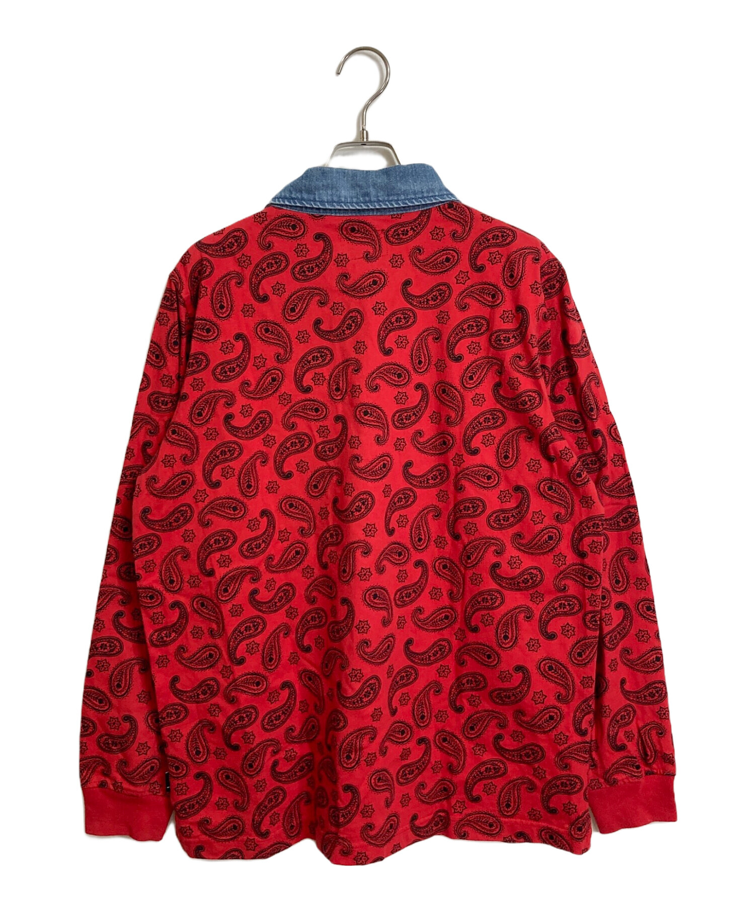 stussy　ラガーシャツ　Mサイズ 中古・古着通販】stussy (ステューシー) ラガーシャツ ピンク×グレー