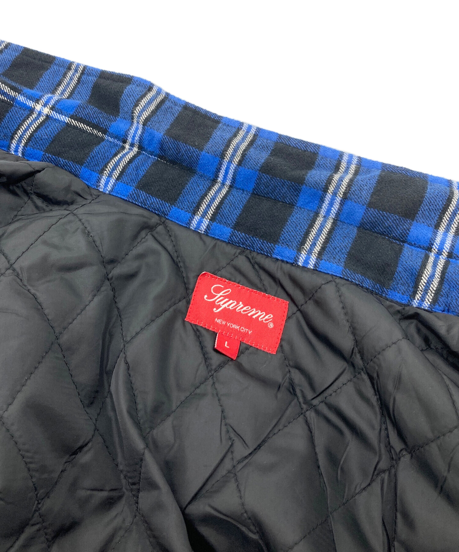 Supreme Arc logo quilted flannel shirt 【公式通販】
