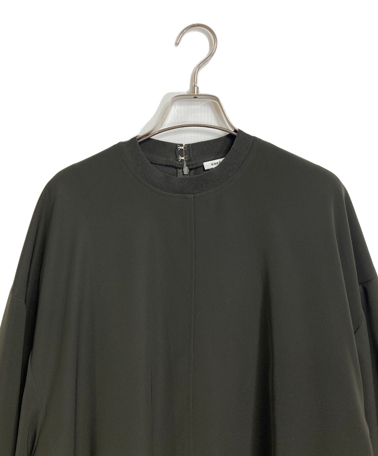 ENFOLD/エンフォルド】ダブルサテン リブブラウス