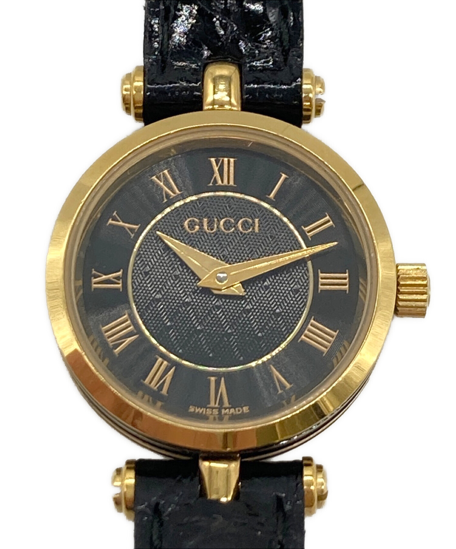 新作コレクション通販 GUCCI アナログ腕時計 ゴールド/ブラック 【公式 