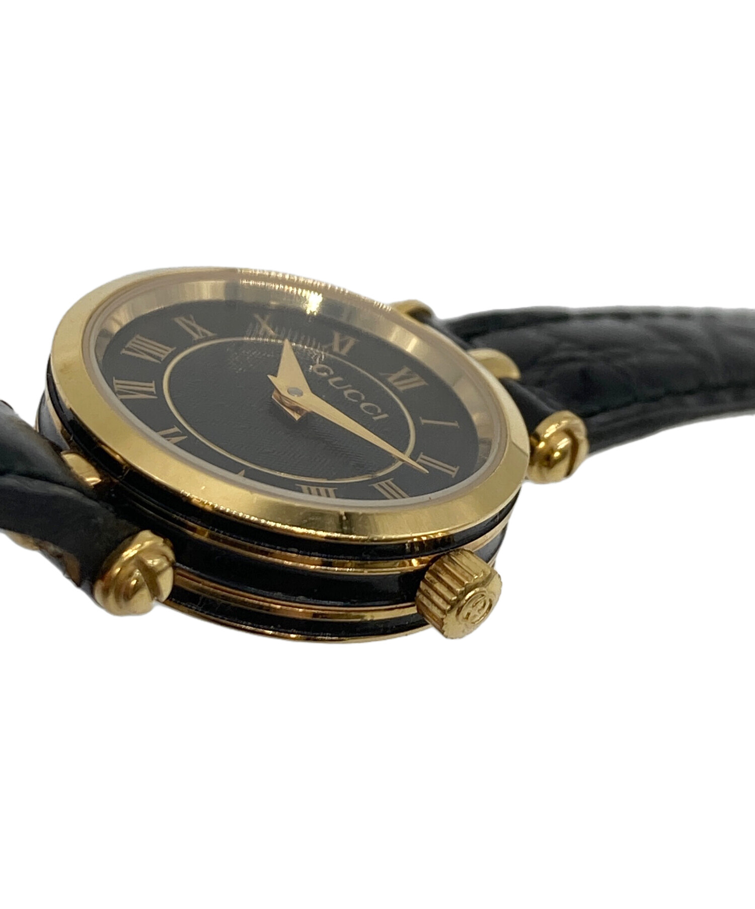 中古・古着通販】GUCCI (グッチ) 腕時計 アナログ時計 ブラック