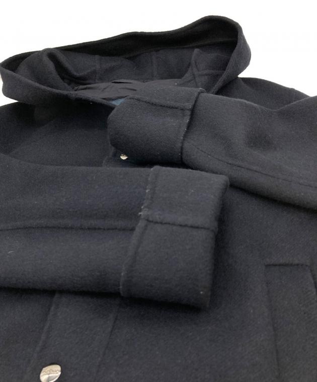 未使用級✨ヘルノ ウール 中綿 ドッキング切替コート　レイヤード　ブラック 中古・古着通販】HERNO (ヘルノ) ダウン切替ウールコート ネイビー