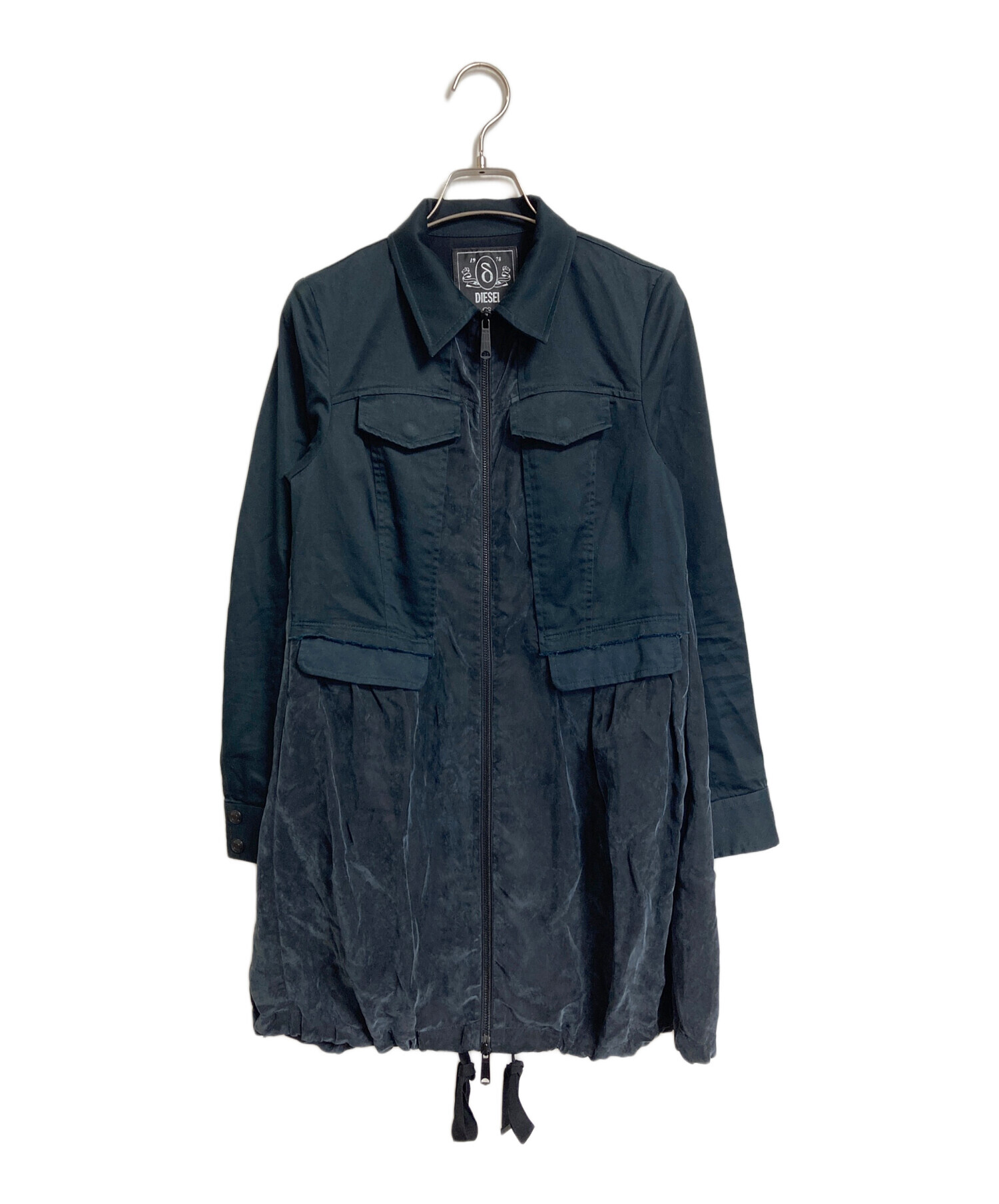 DIESEL コート 中古・古着通販】DIESEL (ディーゼル) 切替モッズコート ロングコート