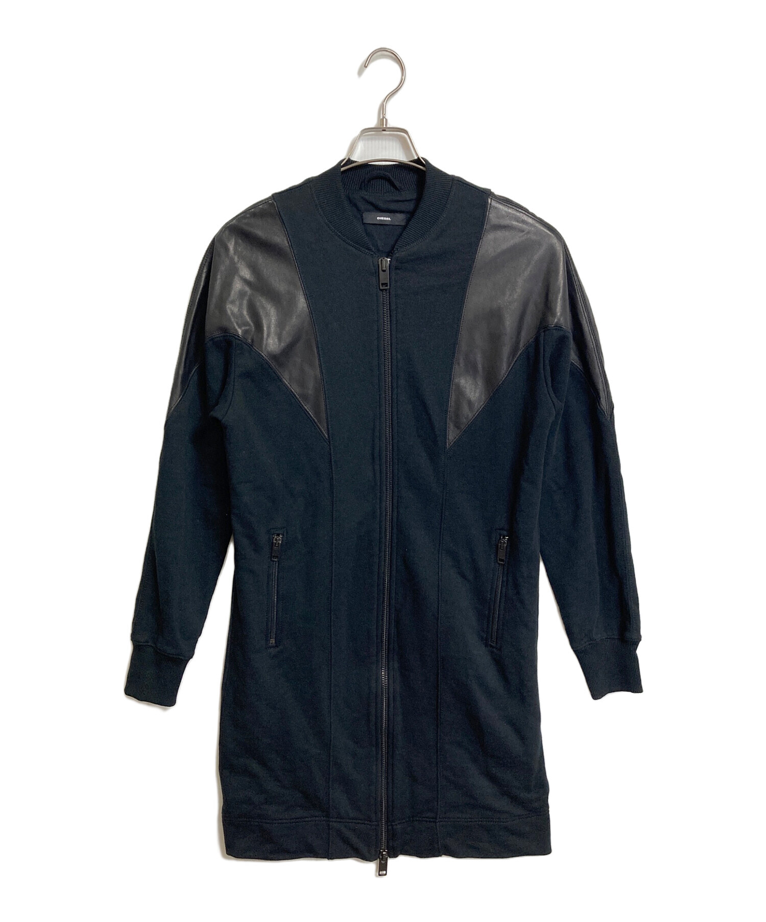 中古・古着通販】DIESEL (ディーゼル) レザー切替スウェット