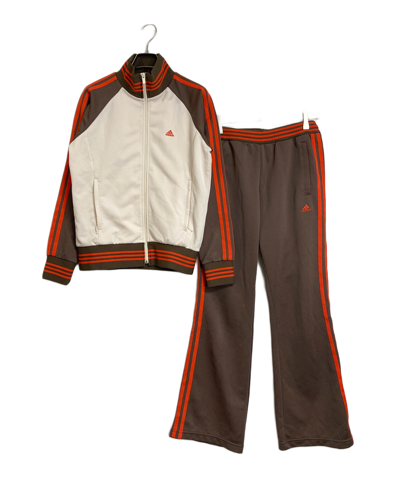 【24時まで限定】17800→16800 アディダス M セットアップ ベージュ 中古・古着通販】adidas (アディダス) セットアップジャージ 3ライン